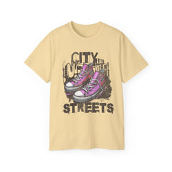 City Streets - Unisex Cotton Tee (Front) - Damned Threads