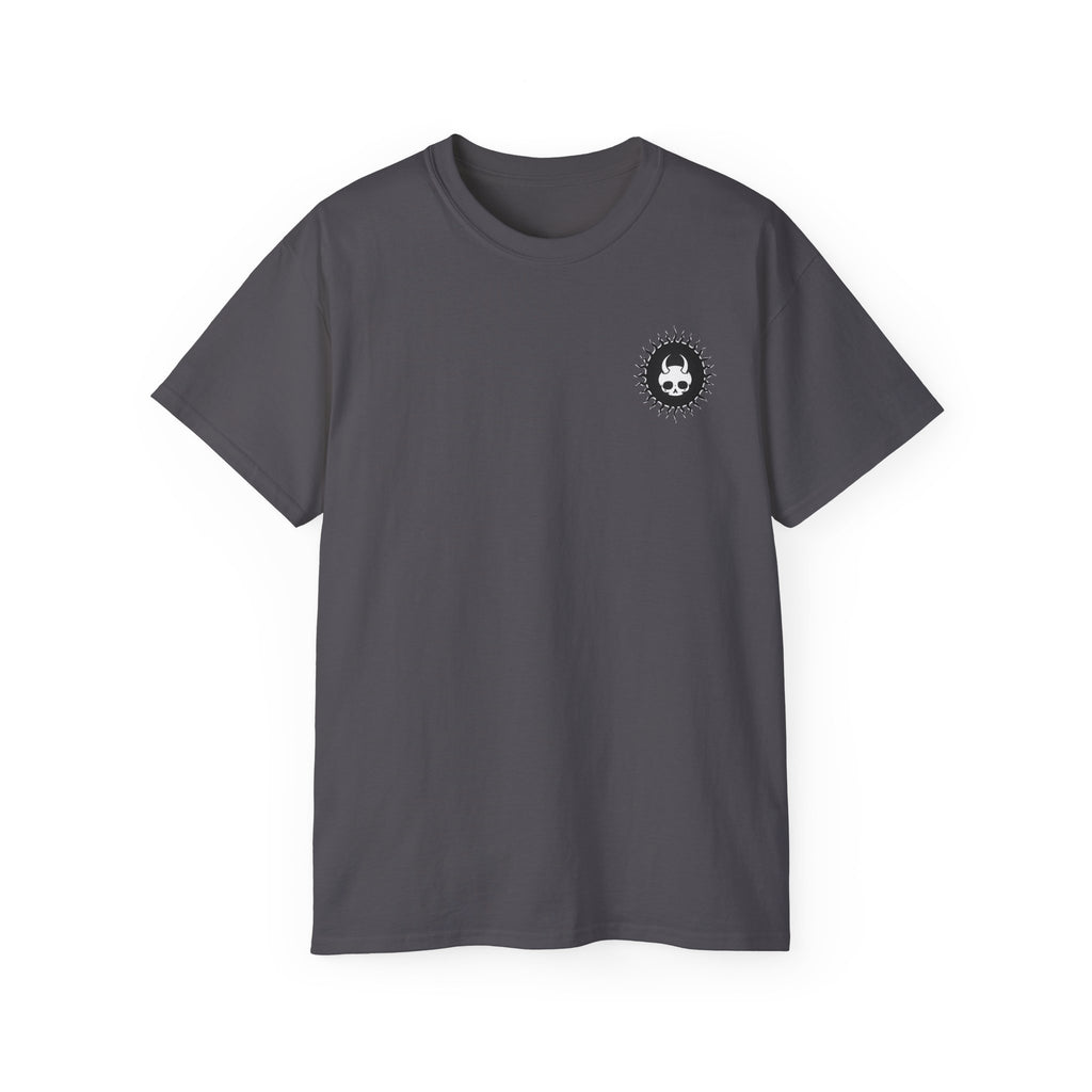 Spook-Rock - Unisex Cotton Tee (Back) - Damned Threads