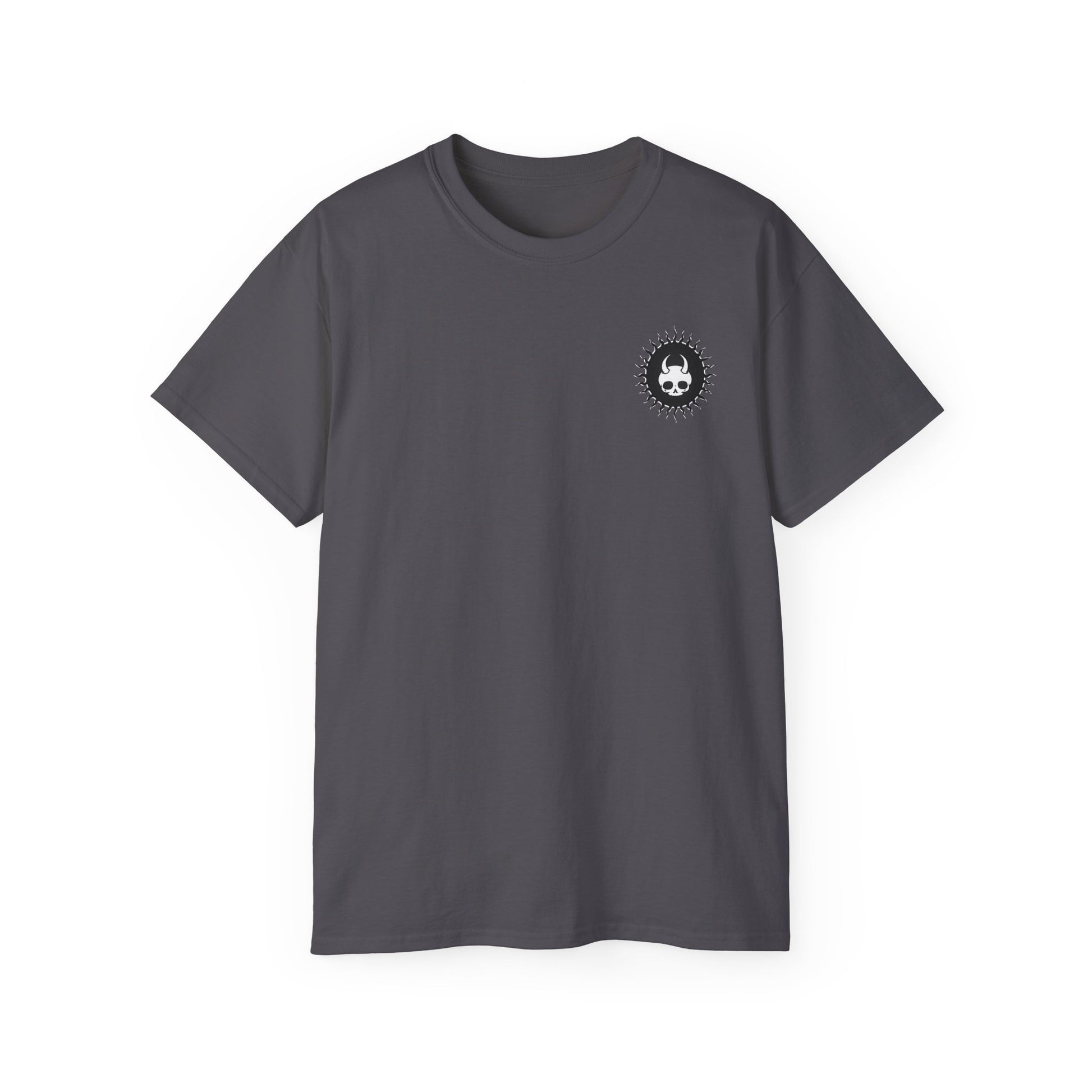 Spook-Rock - Unisex Cotton Tee (Back) - Damned Threads