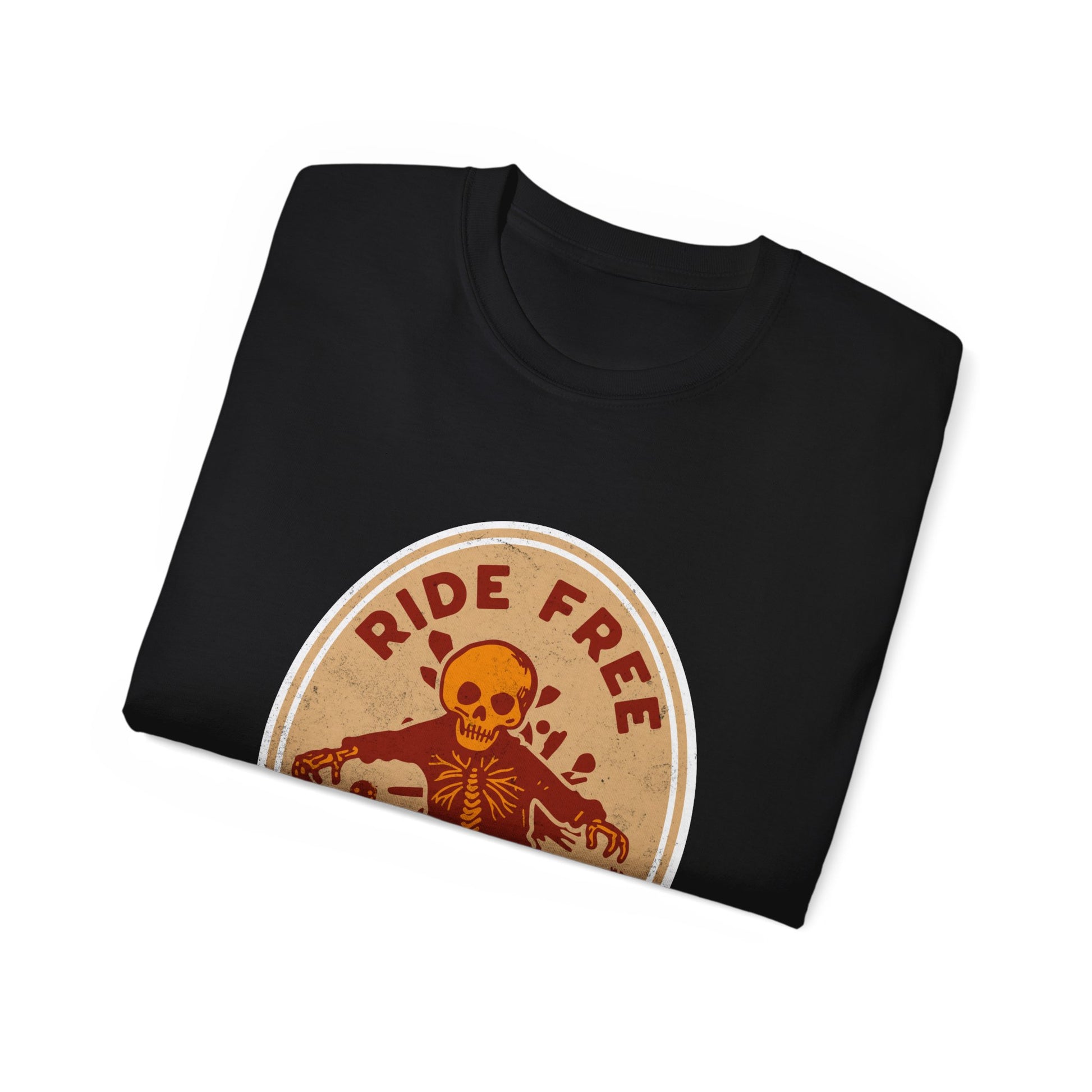 Ride Free - Unisex Cotton Tee (Front) - Damned Threads