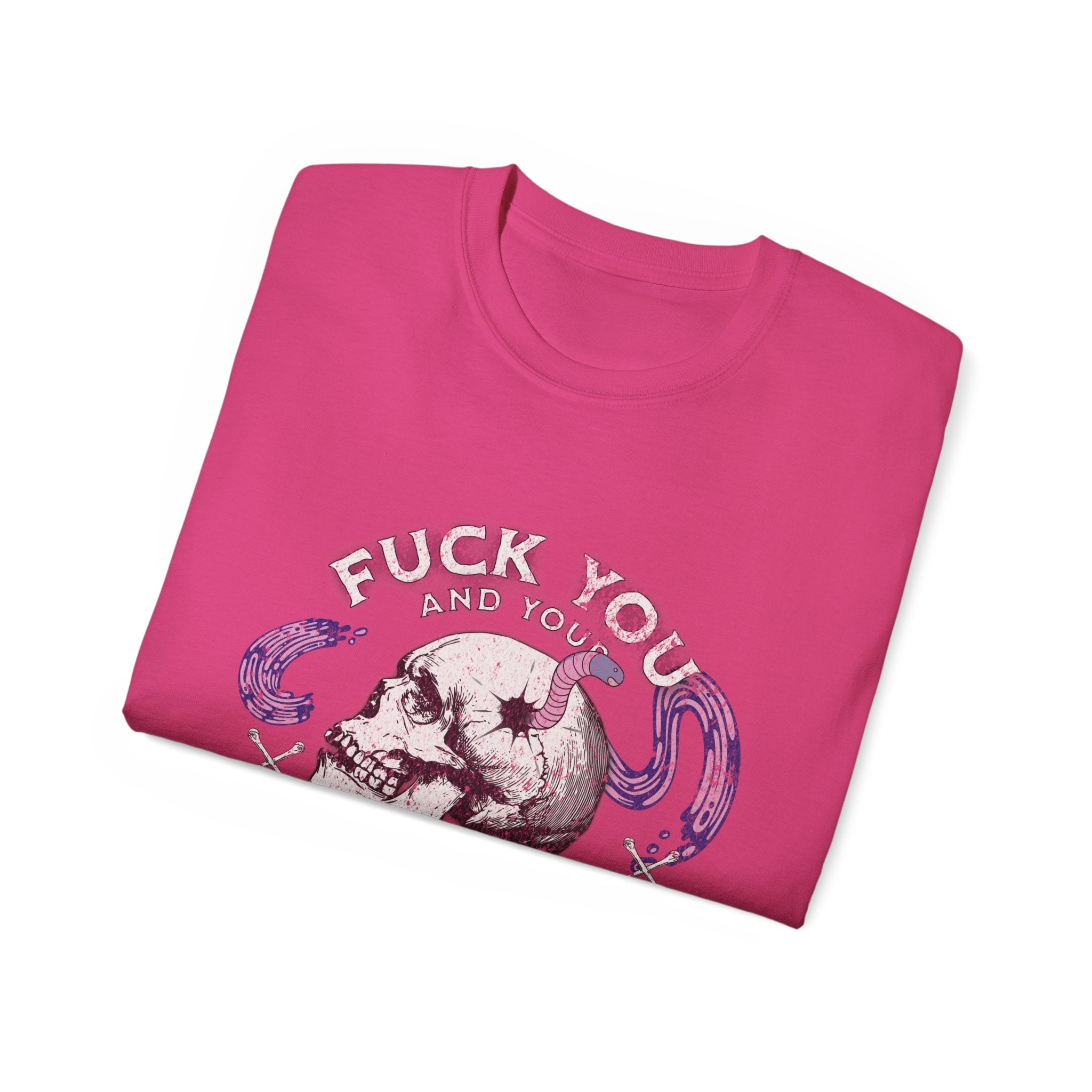 FUCK YOU AND YOUR BRAIN WORM - Unisex Cotton Tee