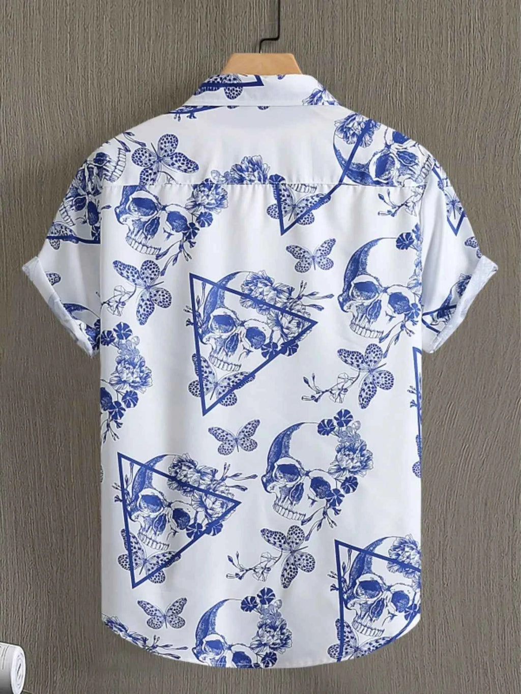 Men's Printed Button Up Short Sleeve Shirt