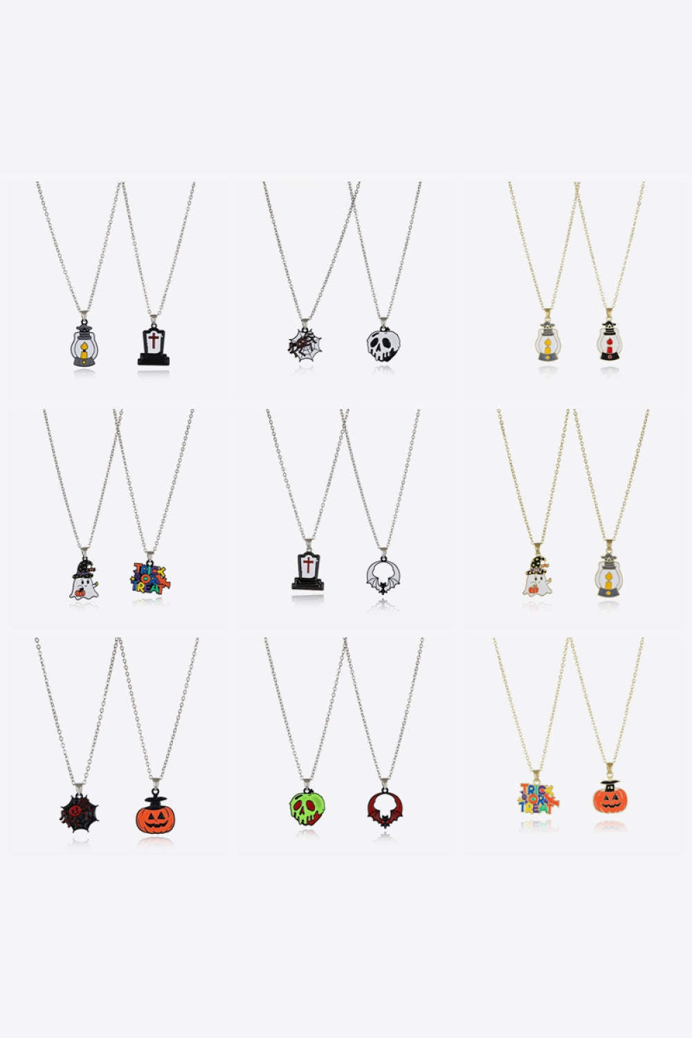 Two-Piece Halloween Theme Necklace Set - Damned Threads