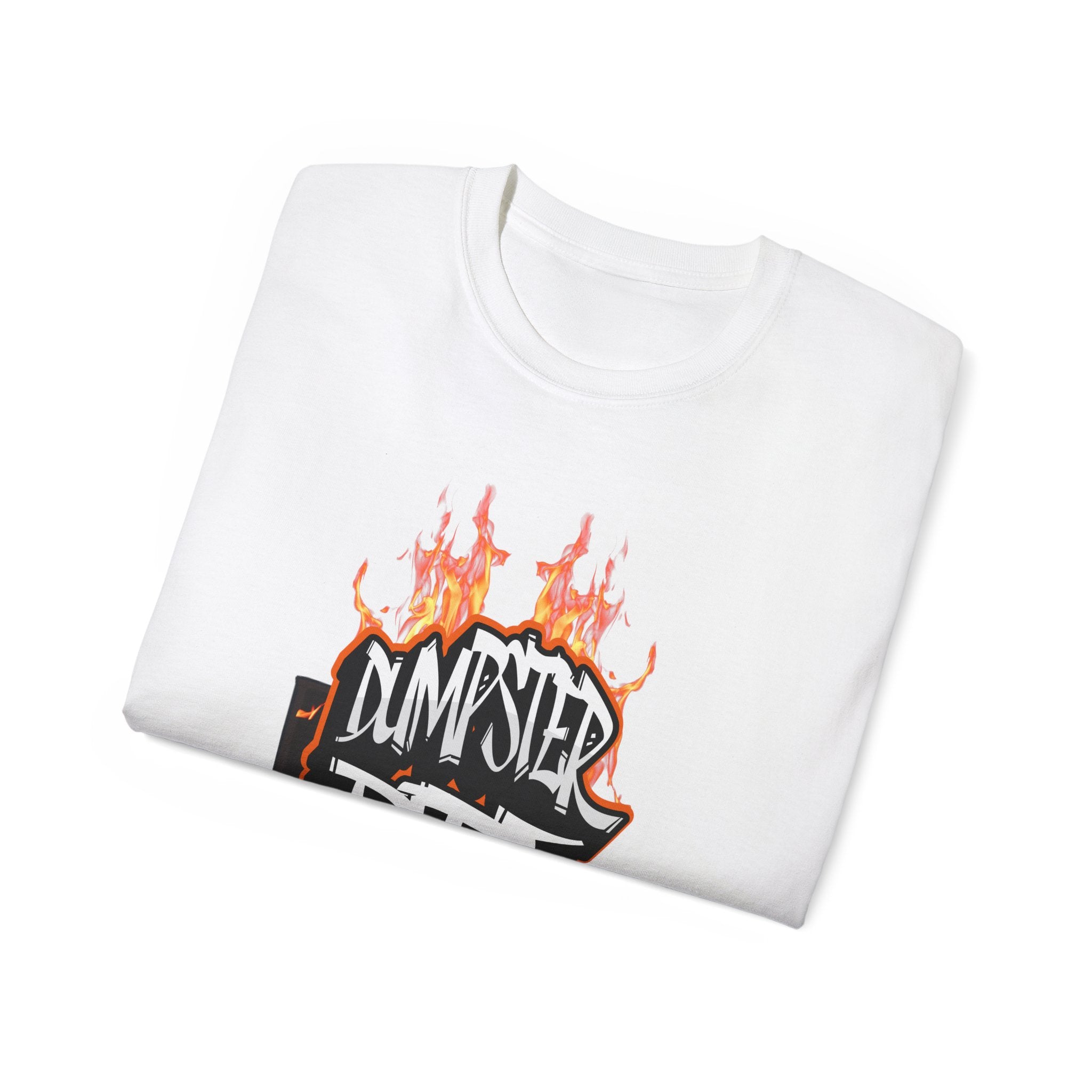 Dumpster Fire - Unisex T-Shirt (Front) - Damned Threads