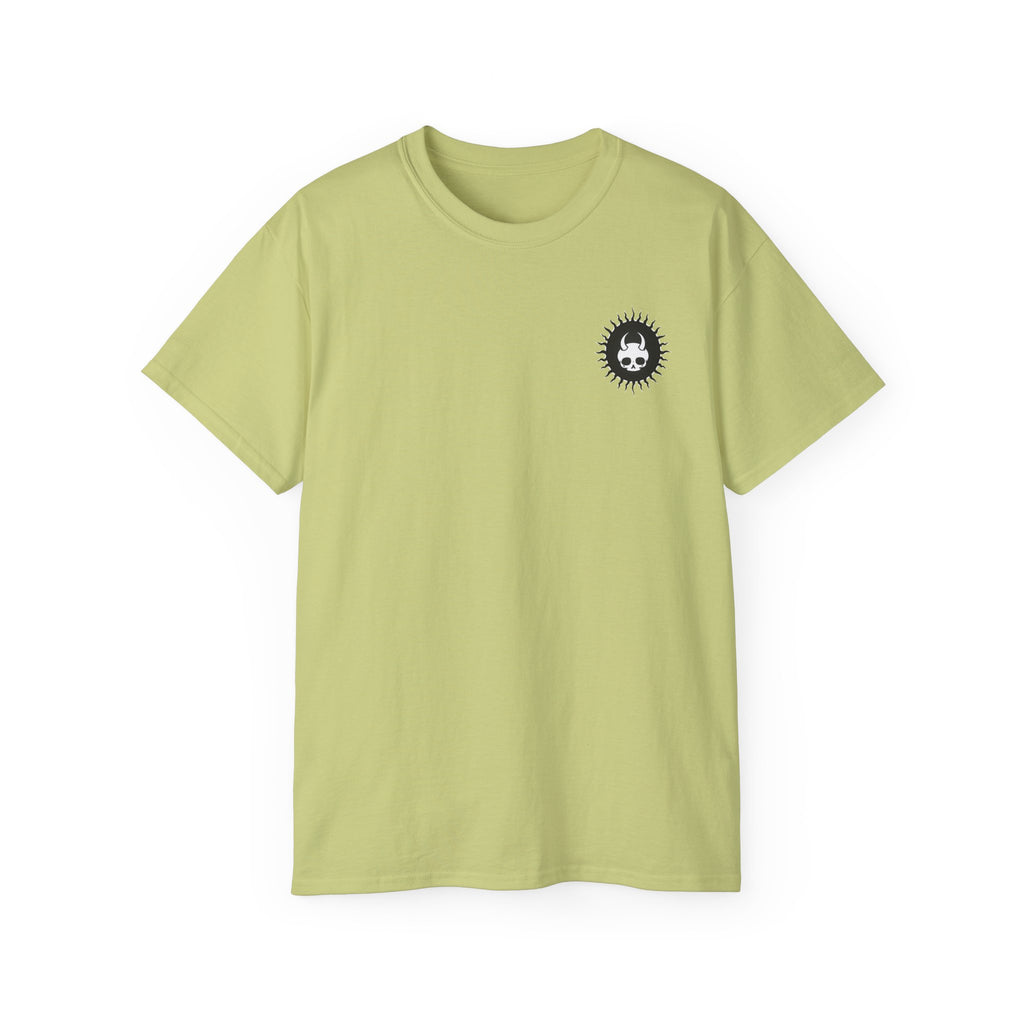 Spook-Rock - Unisex Cotton Tee (Back) - Damned Threads
