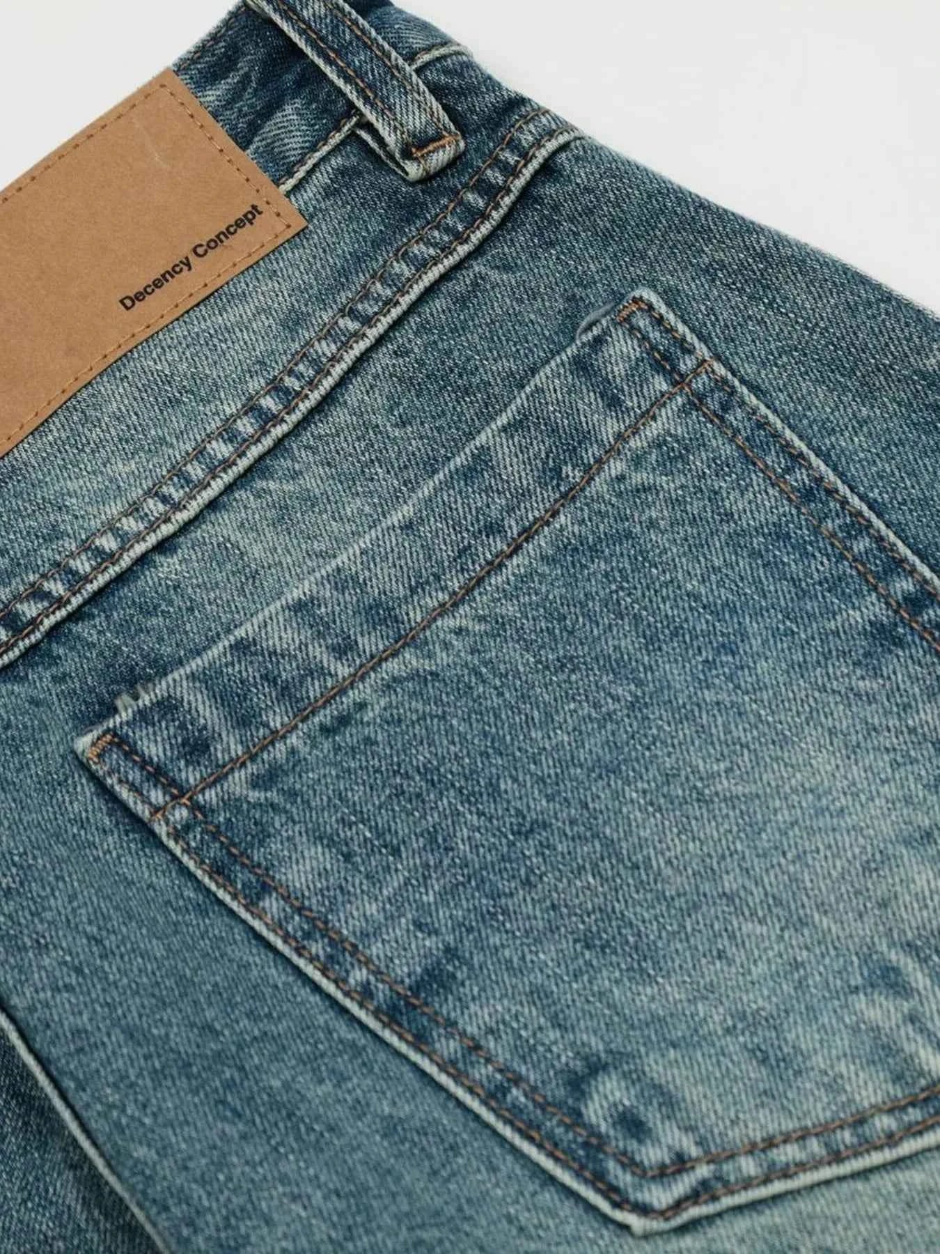 Men's Wash Wide Leg Jeans