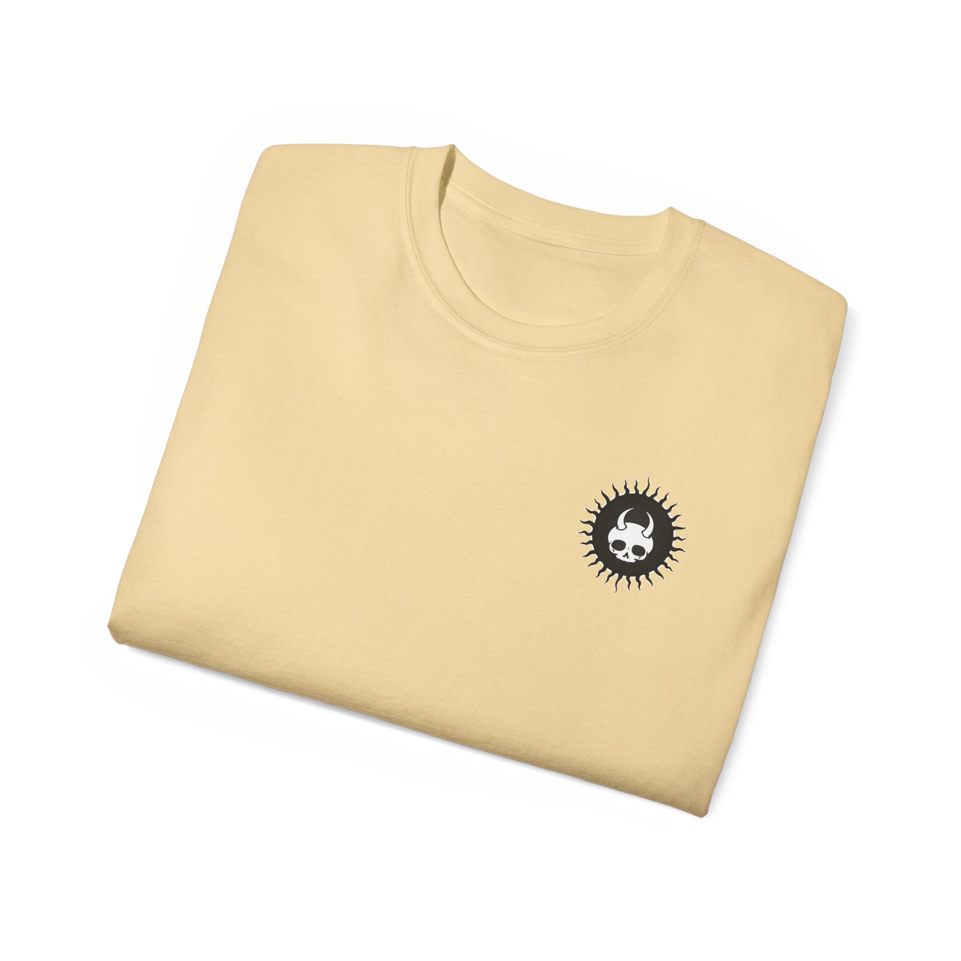 Spook-Rock - Unisex Cotton Tee (Back) - Damned Threads