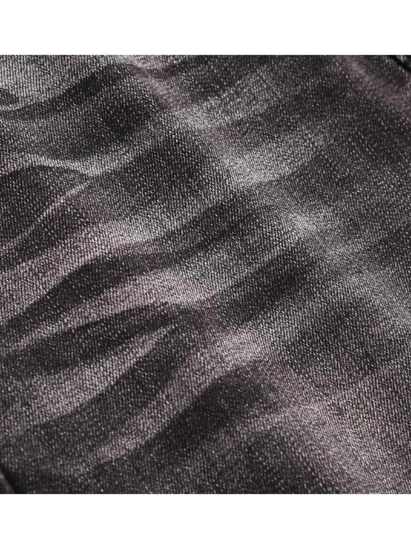 Men's Washed Straight-Leg Jeans