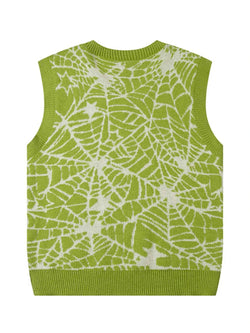 Men's Spider Web V-Neck Sweater Vest