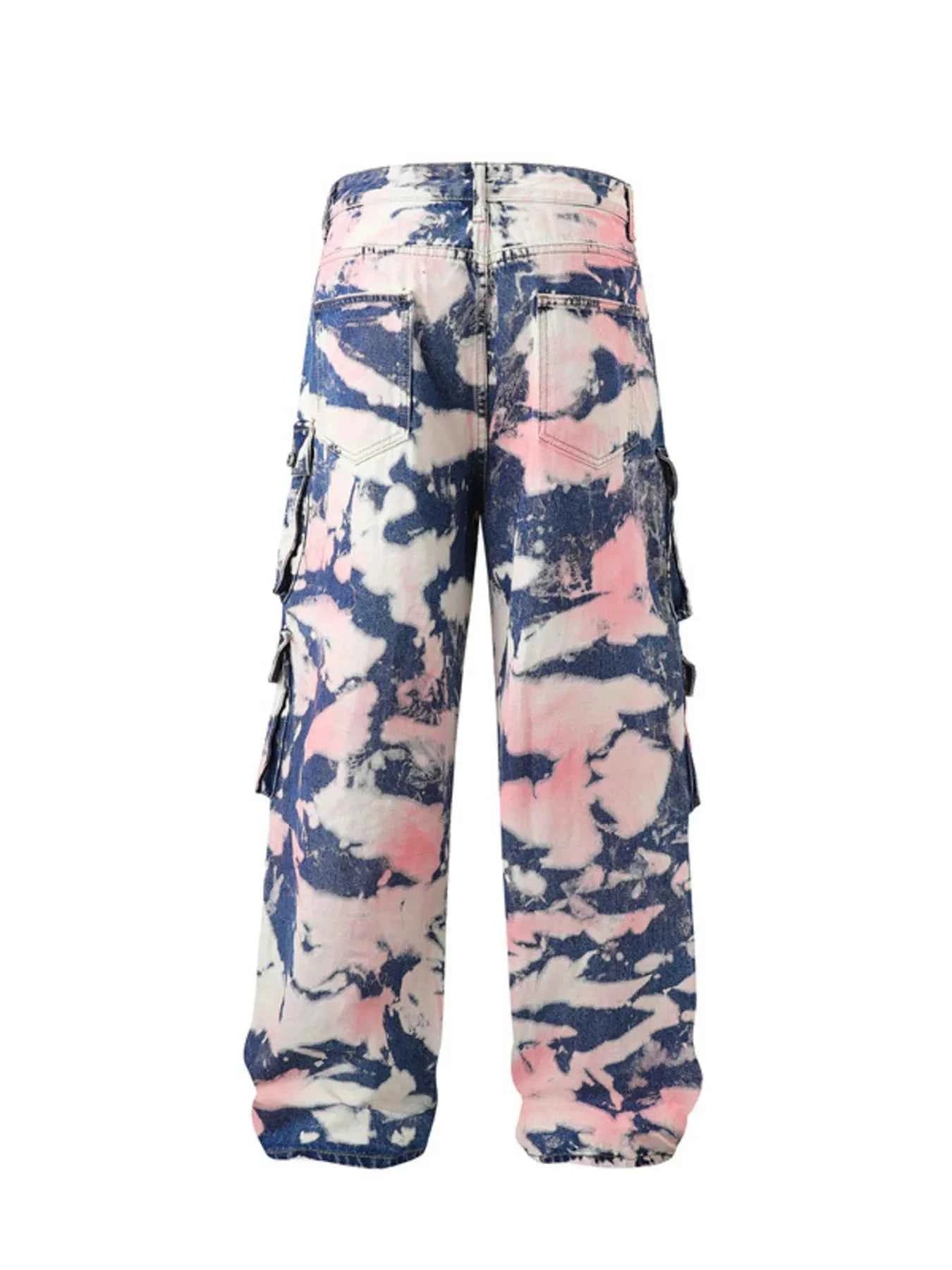 Men's Plus Size Wide Leg Camouflage Cargo Pants