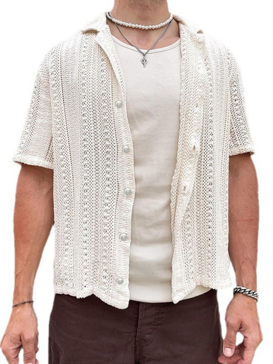 Men's Full Size Button Down Short Sleeve Shirt Plus Size - Damned Threads