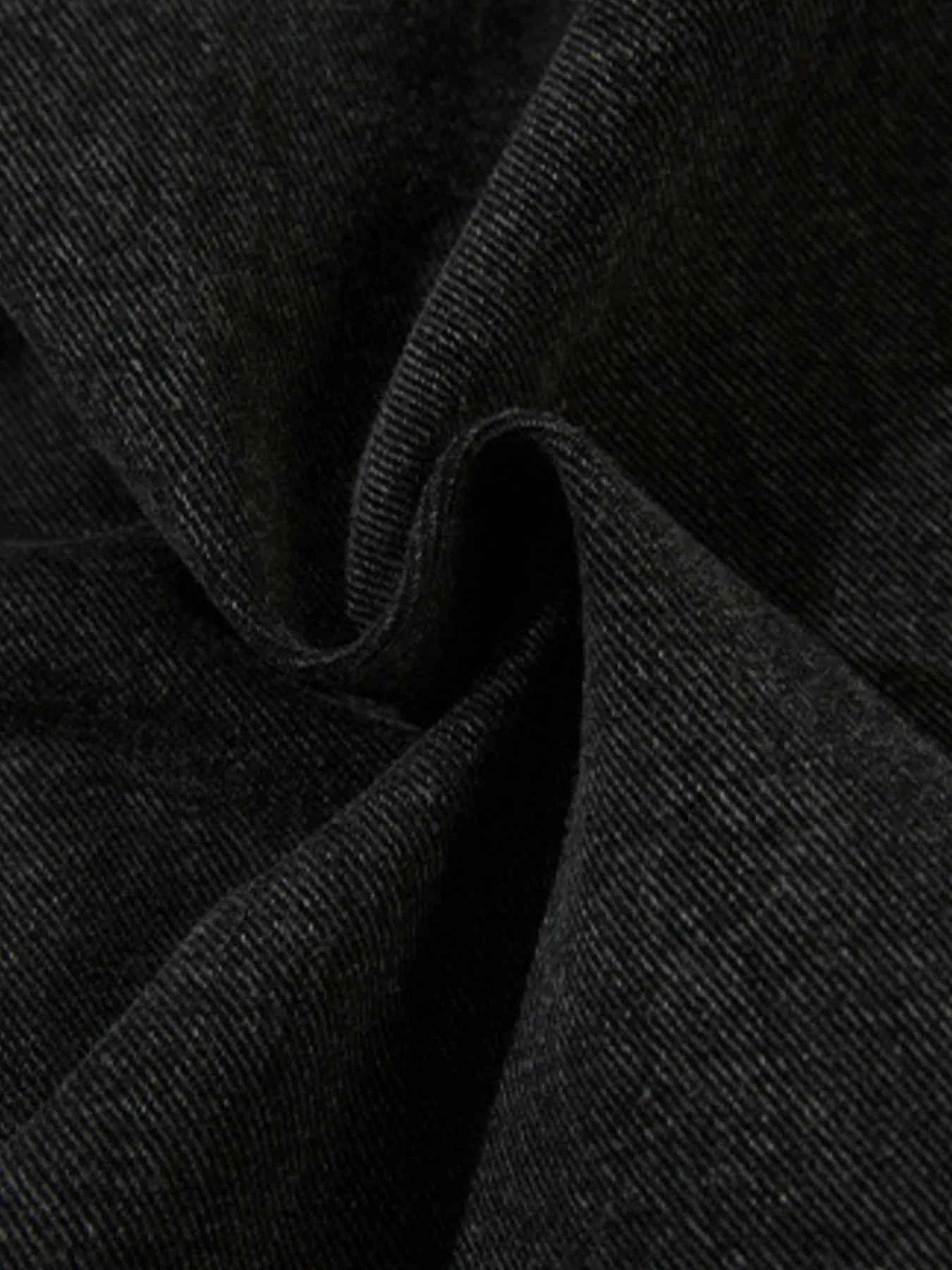 Men's Wide Leg Cargo Denim Jeans with Multi Pockets