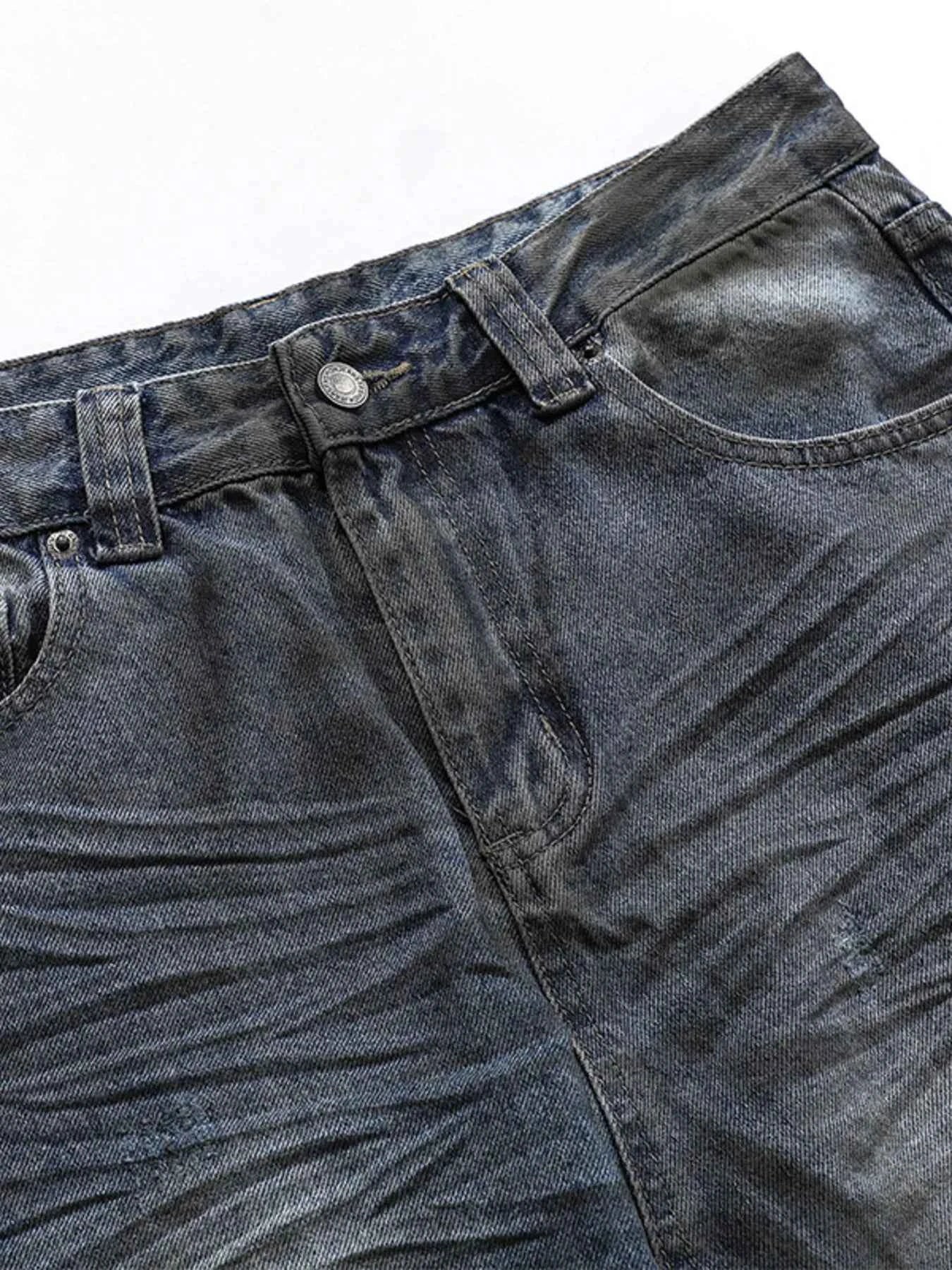 Men's Vintage Wash Wide Leg Jeans