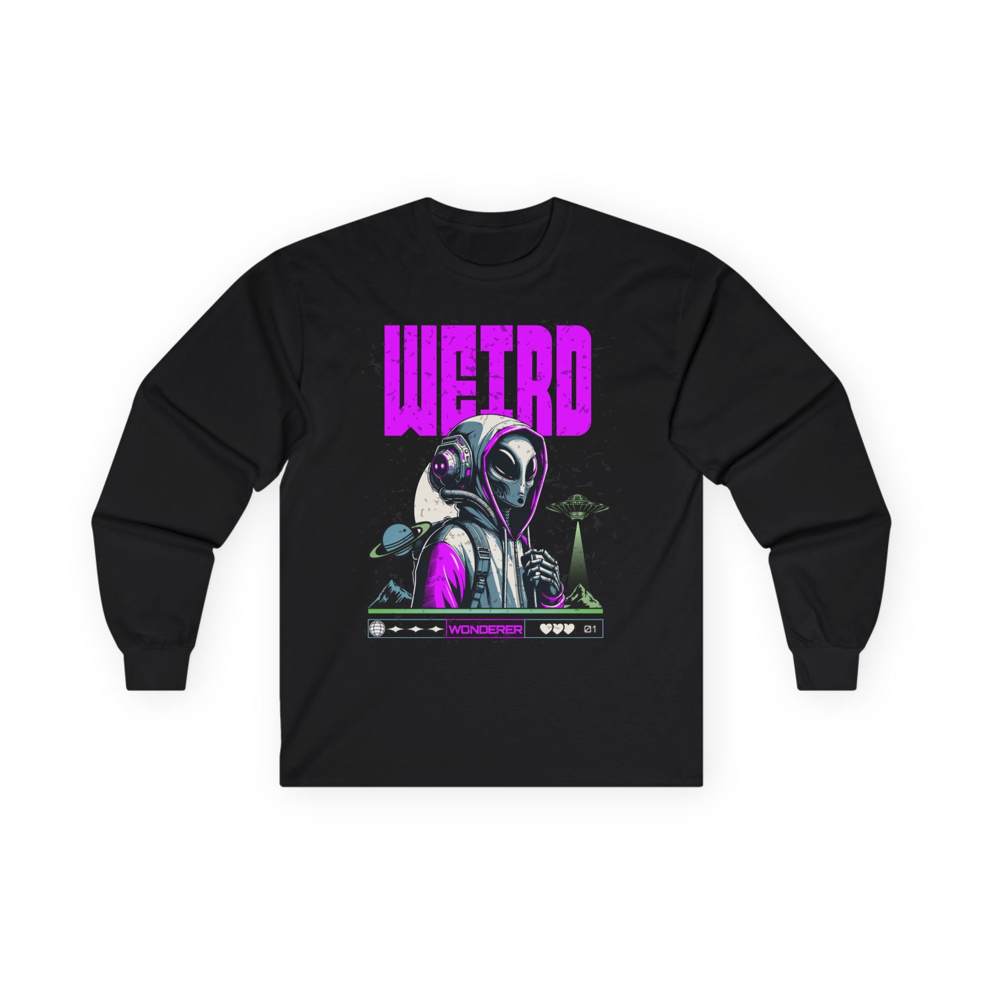 Weird - Unisex Ultra Cotton Long Sleeve Tee (Front) - Prime Zone
