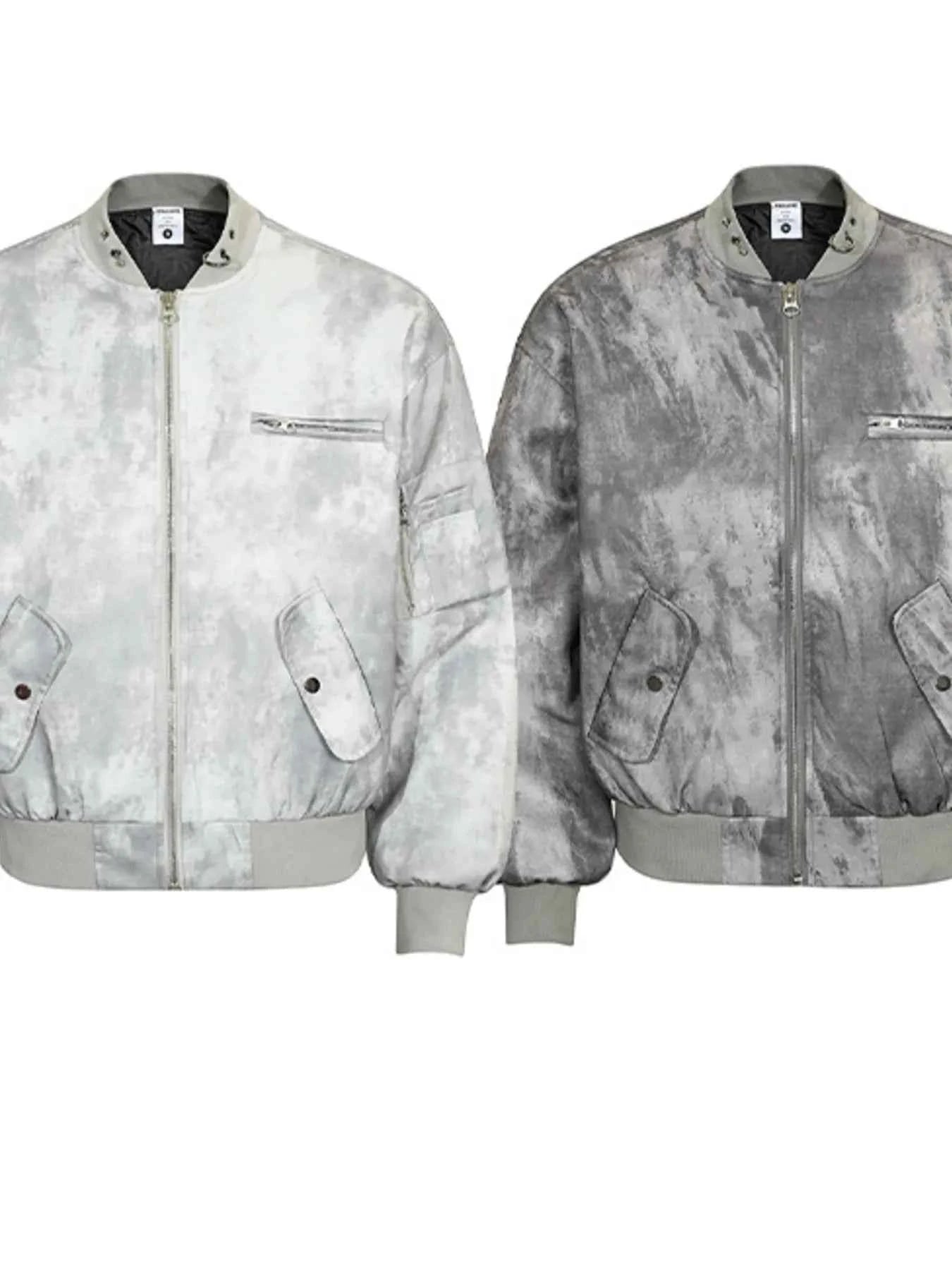 Men's Tie-Dye Zip-Up Bomber Jacket