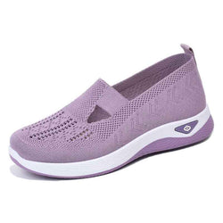 Breathable Mesh Round Toe Wedge Sneakers - Damned Threads