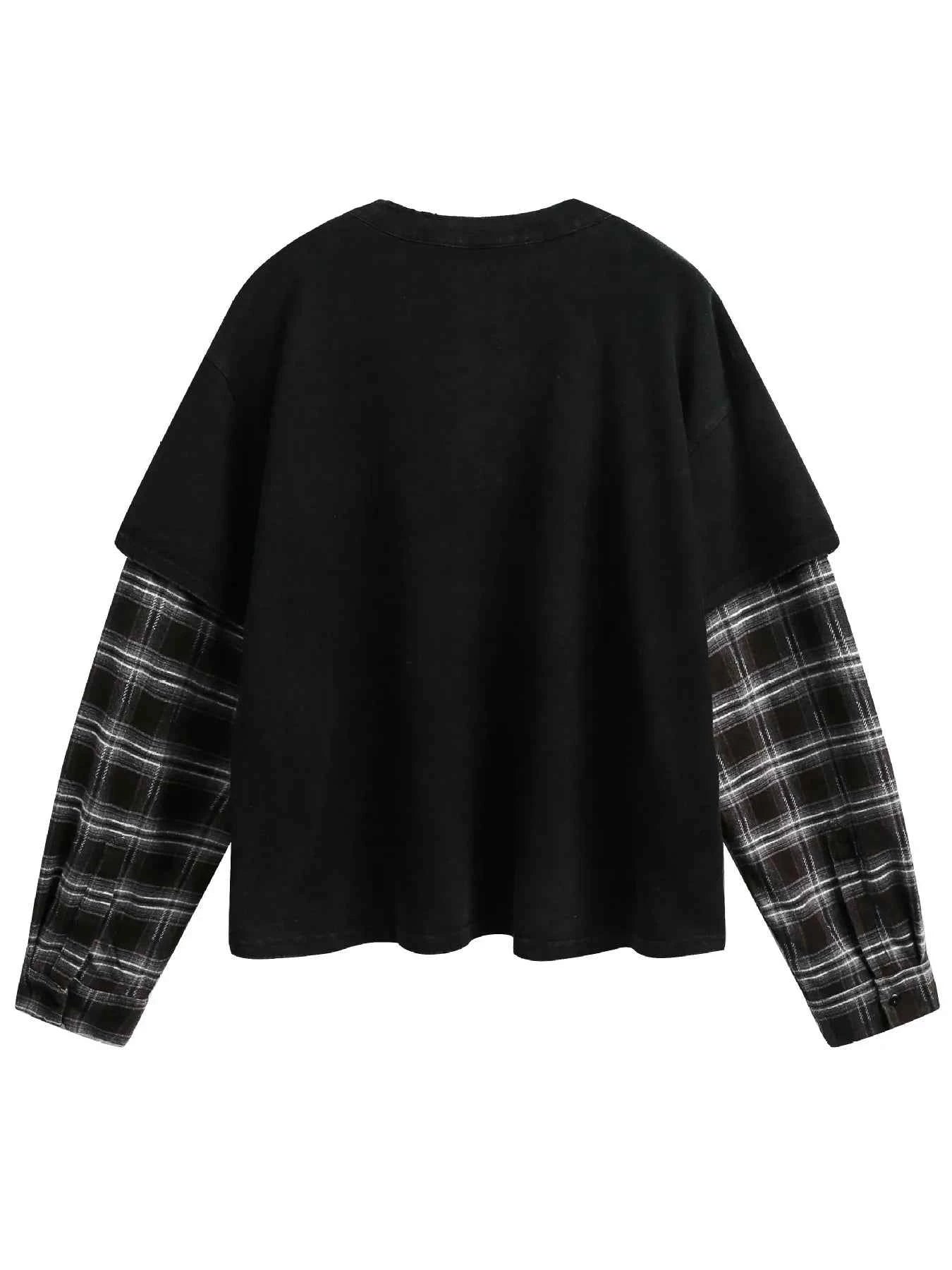 Men's Plaid Long Sleeve Henley Sweatshirt