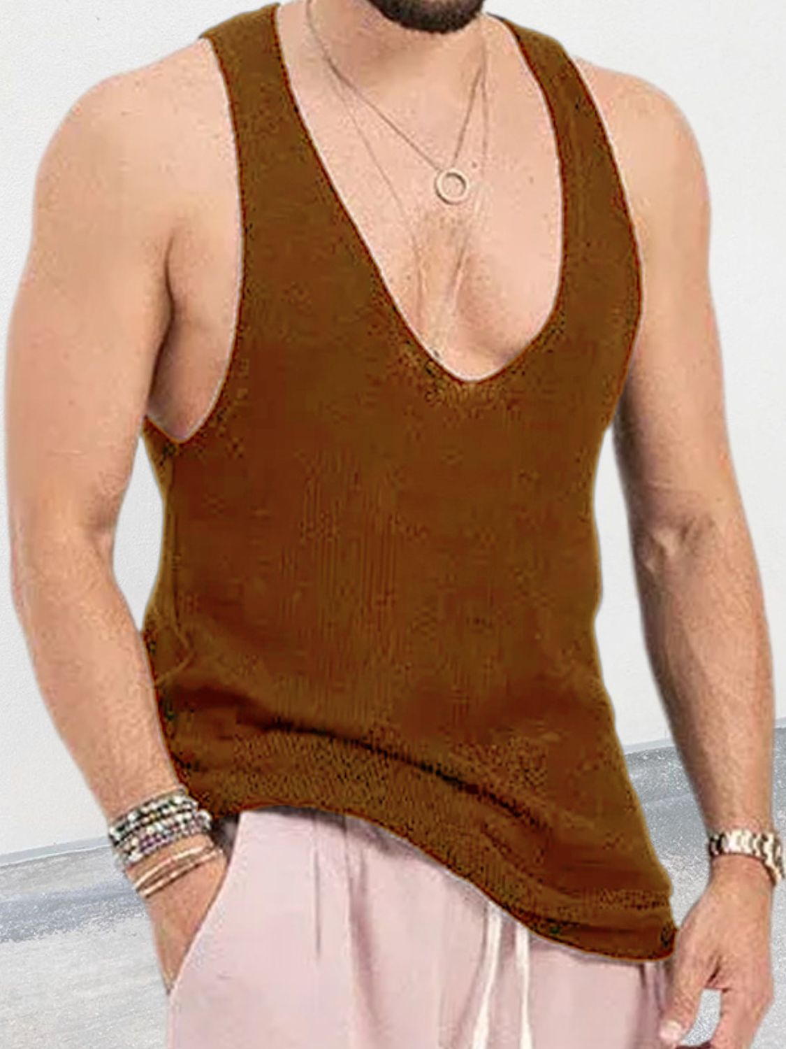 Men's Scoop Neck Knit Tank - Damned Threads