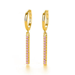 18K Gold Tassel Earrings With Rhinestone Design - Damned Threads