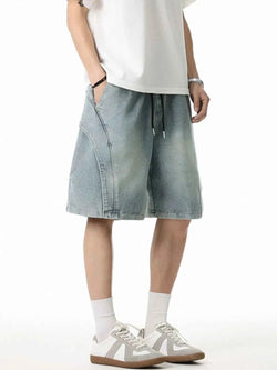 Men's Plus Size Drawstring Basic style Demin Shorts