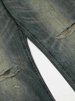 Men's Vintage Distressed Flare Jeans