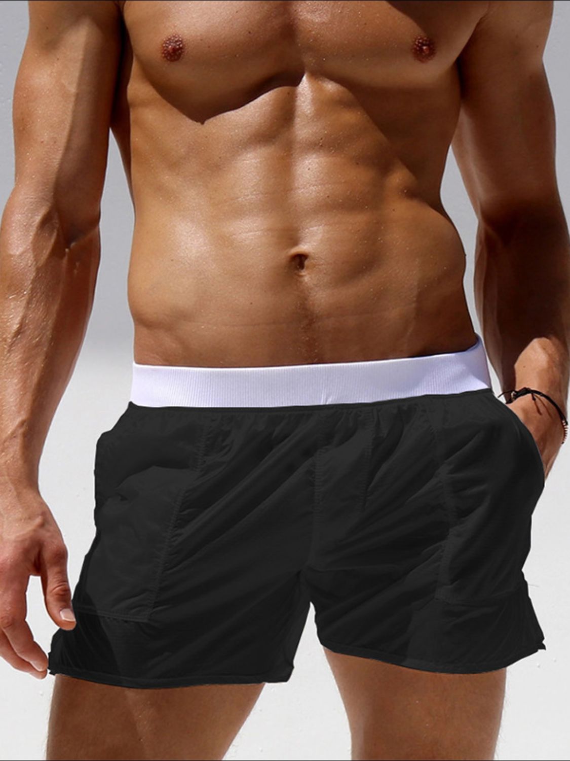 Men's Sexy Sheer Elastic Waist Shorts - Damned Threads