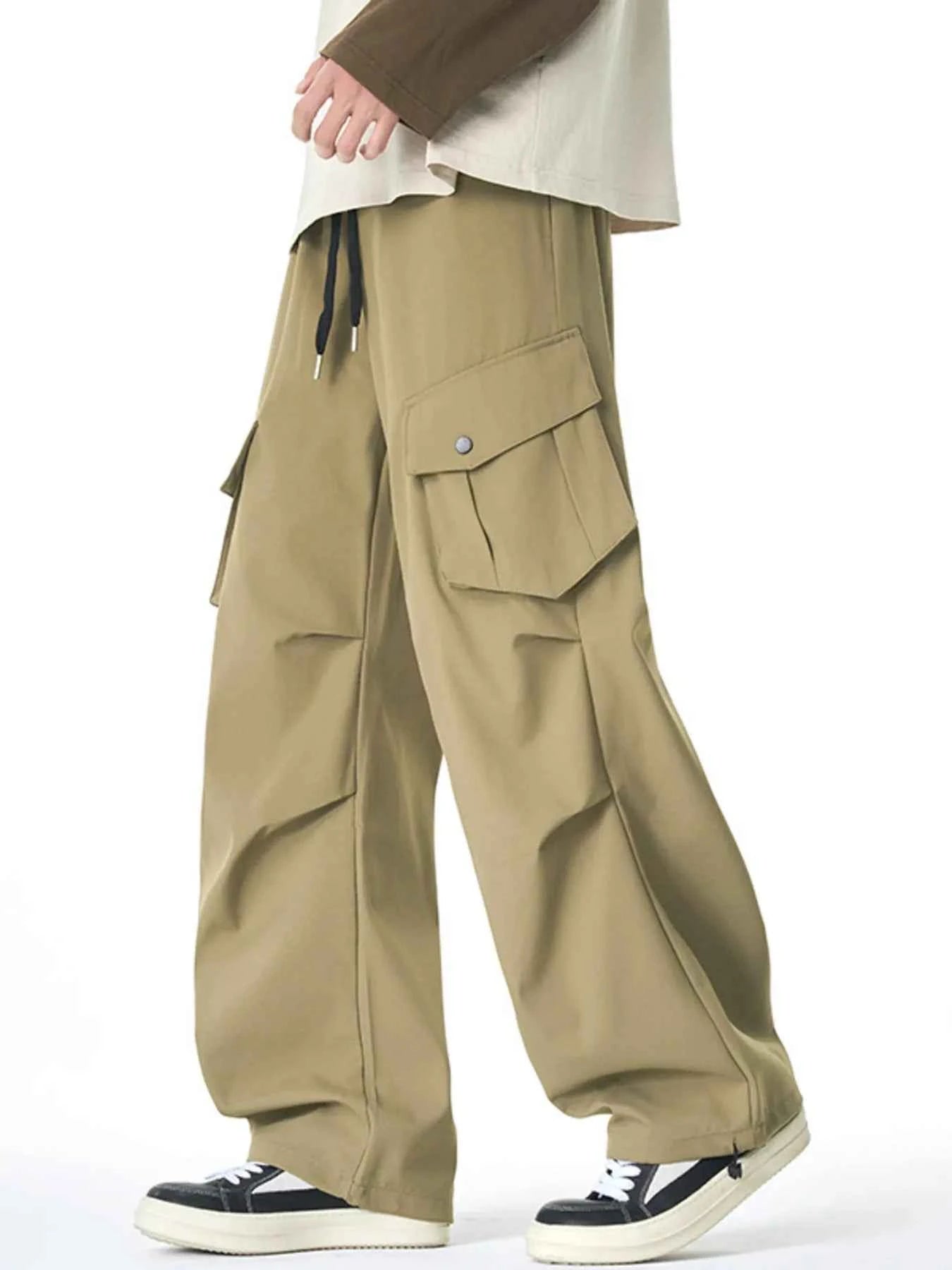 Men's Plus Size Loose Fit Cargo Combat Pants