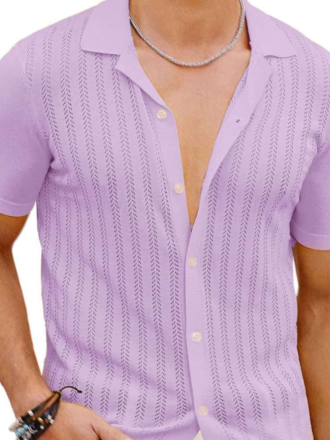 Men's Full Size Button Down Short Sleeve Shirt Plus Size - Damned Threads