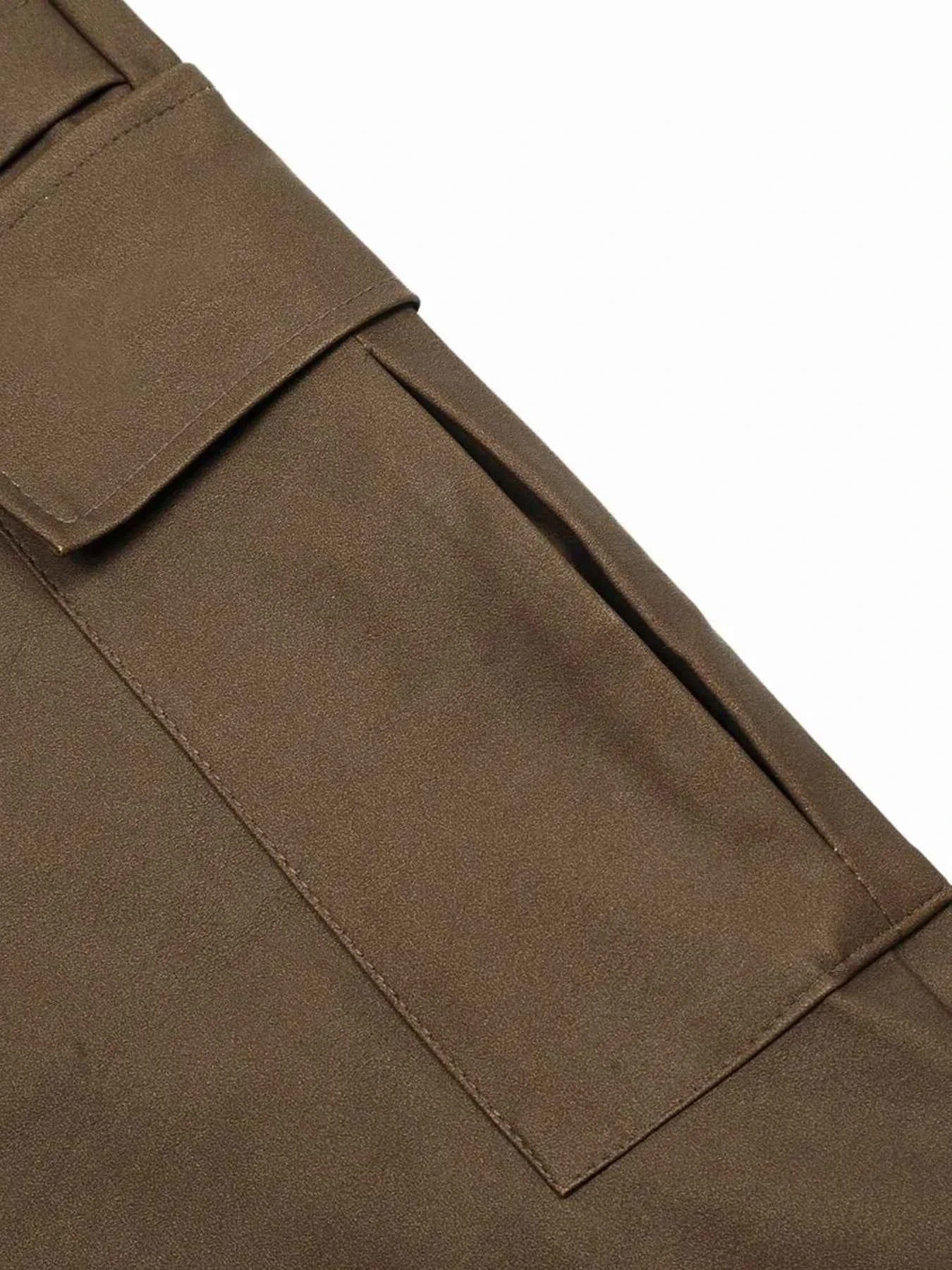 Men's Wide Leg Cargo Pants with Multiple Pockets