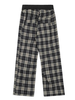 Men's Classic Plaid Drawstring Pants