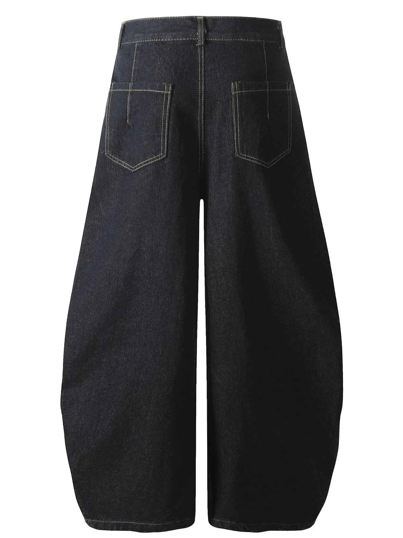 Men's Button Fly High Waist Curved Jeans