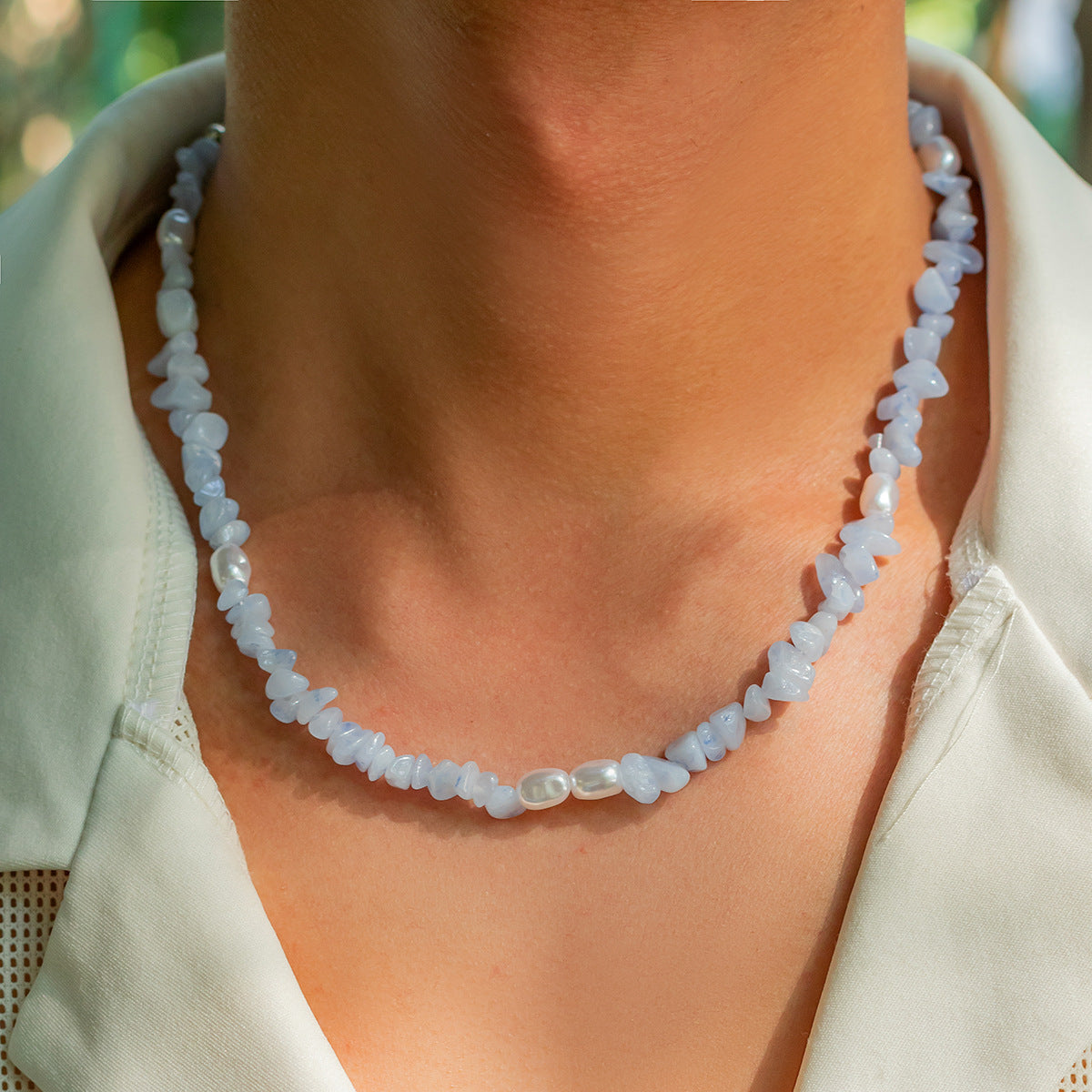 Turquoise Rock With Pearl - Damned Threads