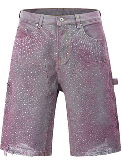 Men's Rhinestone Shorts with Pockets - Damned Threads