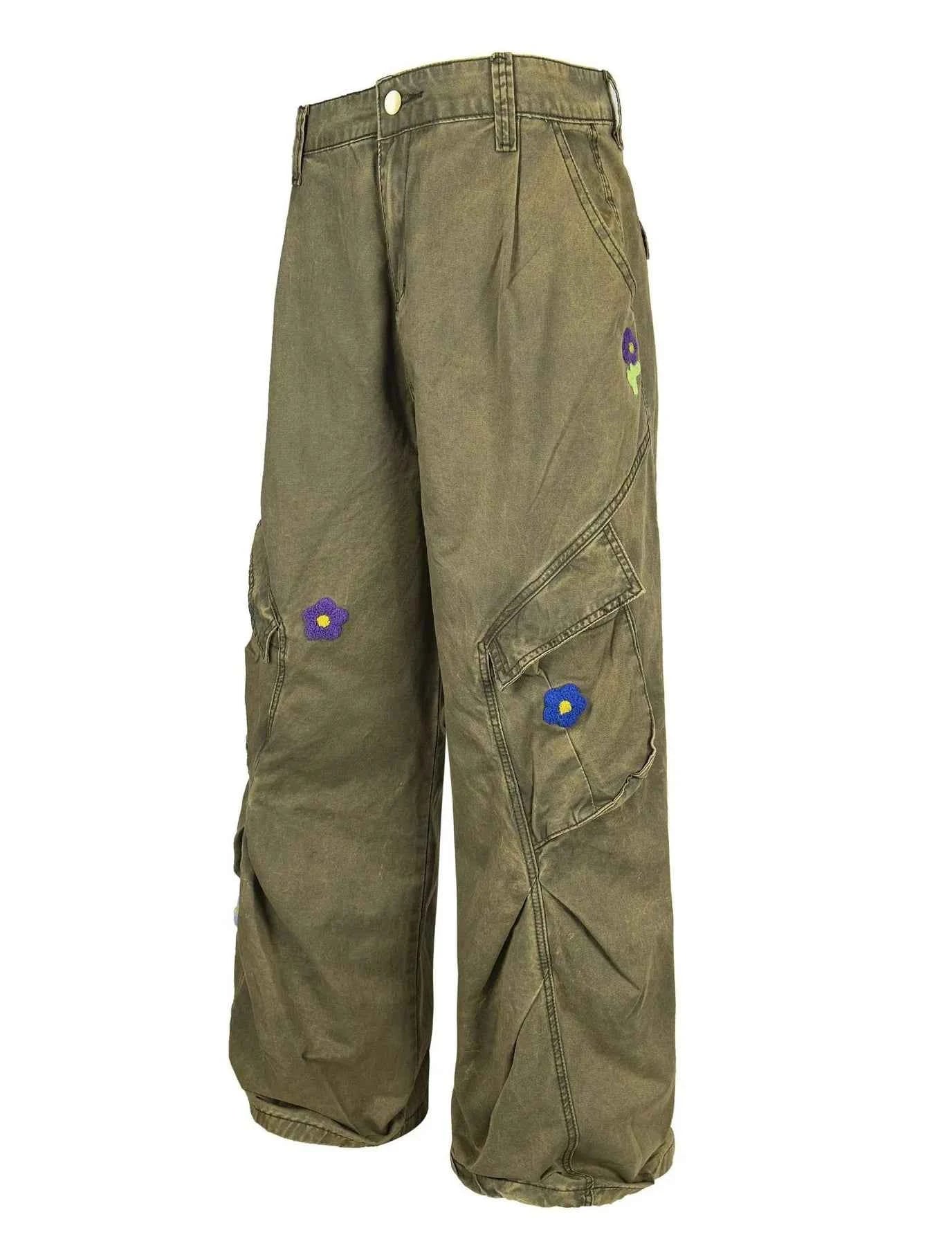 Men's Flower  Cargo Pants