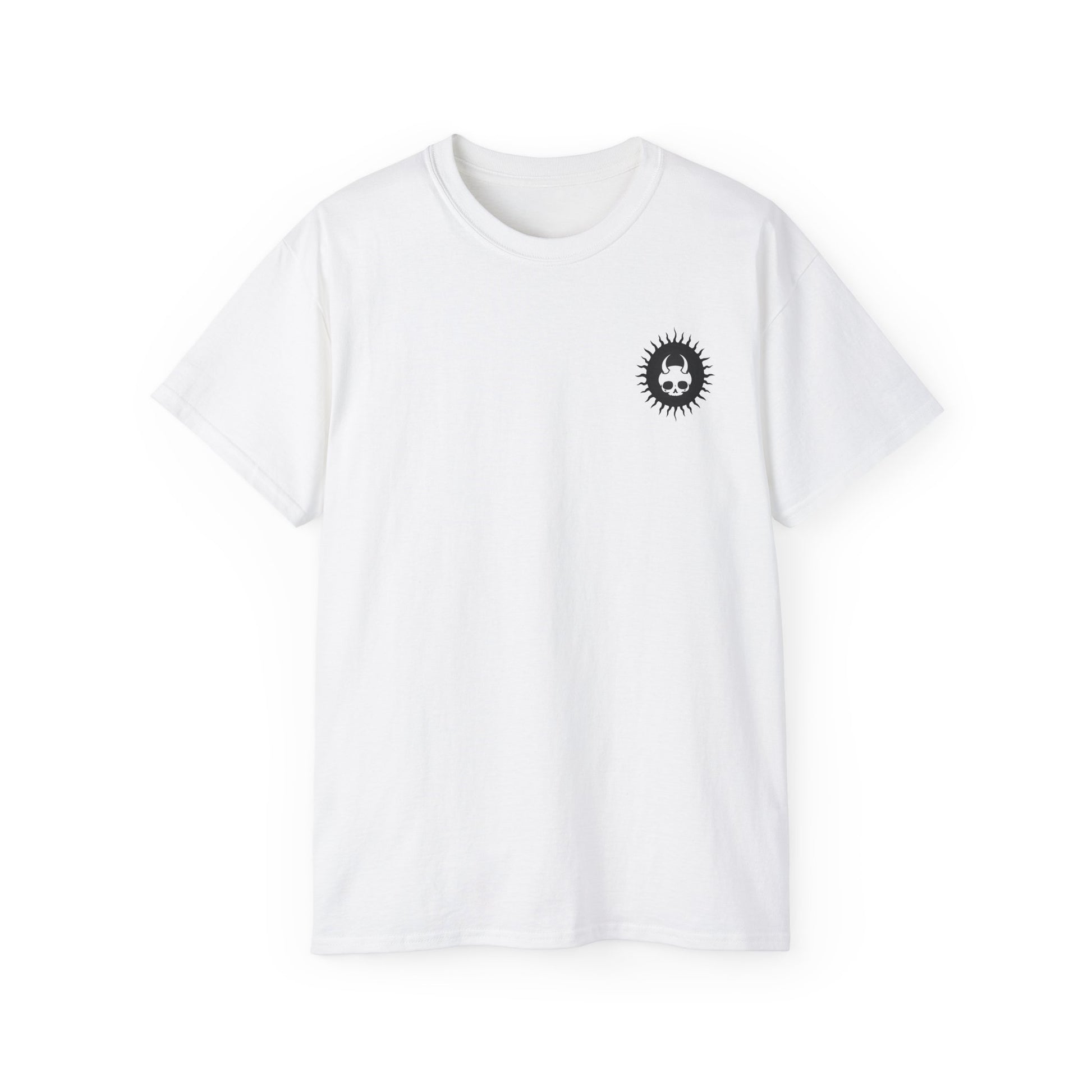 Spook-Rock - Unisex Cotton Tee (Back) - Damned Threads