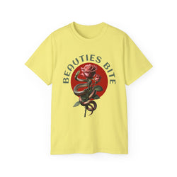 Beauties Bite - Cotton Tee (Front) - Damned Threads
