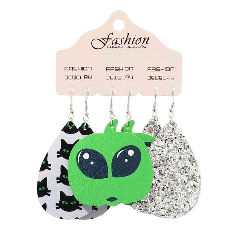 Teardrop Shape Halloween Theme Dangle Earrings - Damned Threads