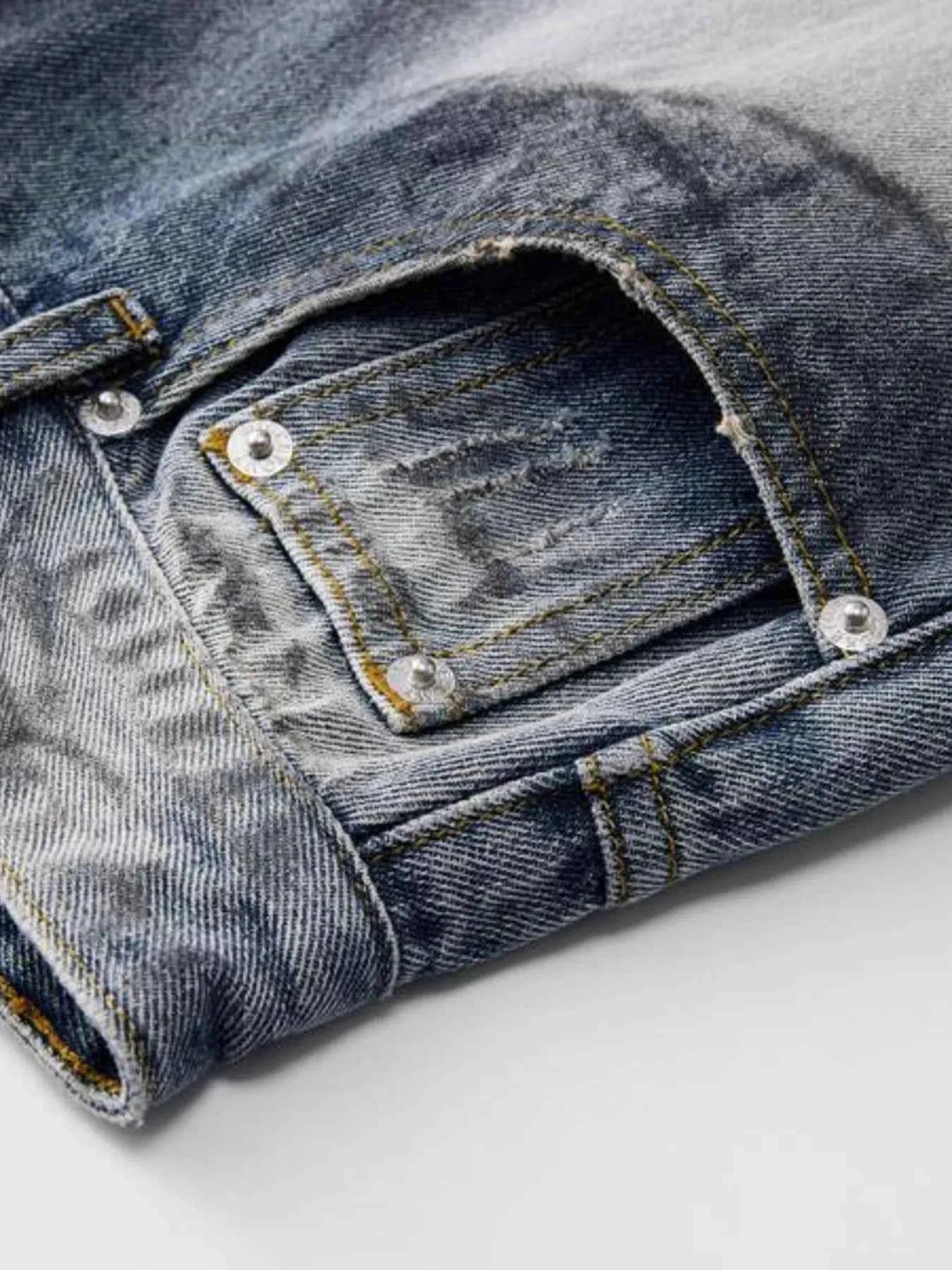 Men's Full Size Wash Wide Leg Jeans Plus Size