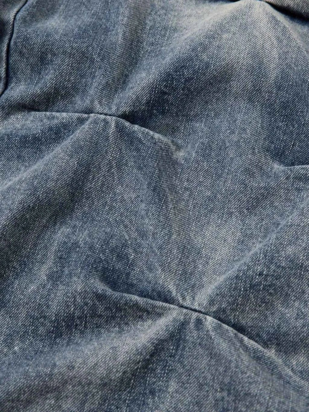 Men's Ruched Wide Leg Jeans