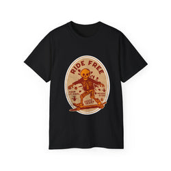 Ride Free - Unisex Cotton Tee (Front) - Damned Threads
