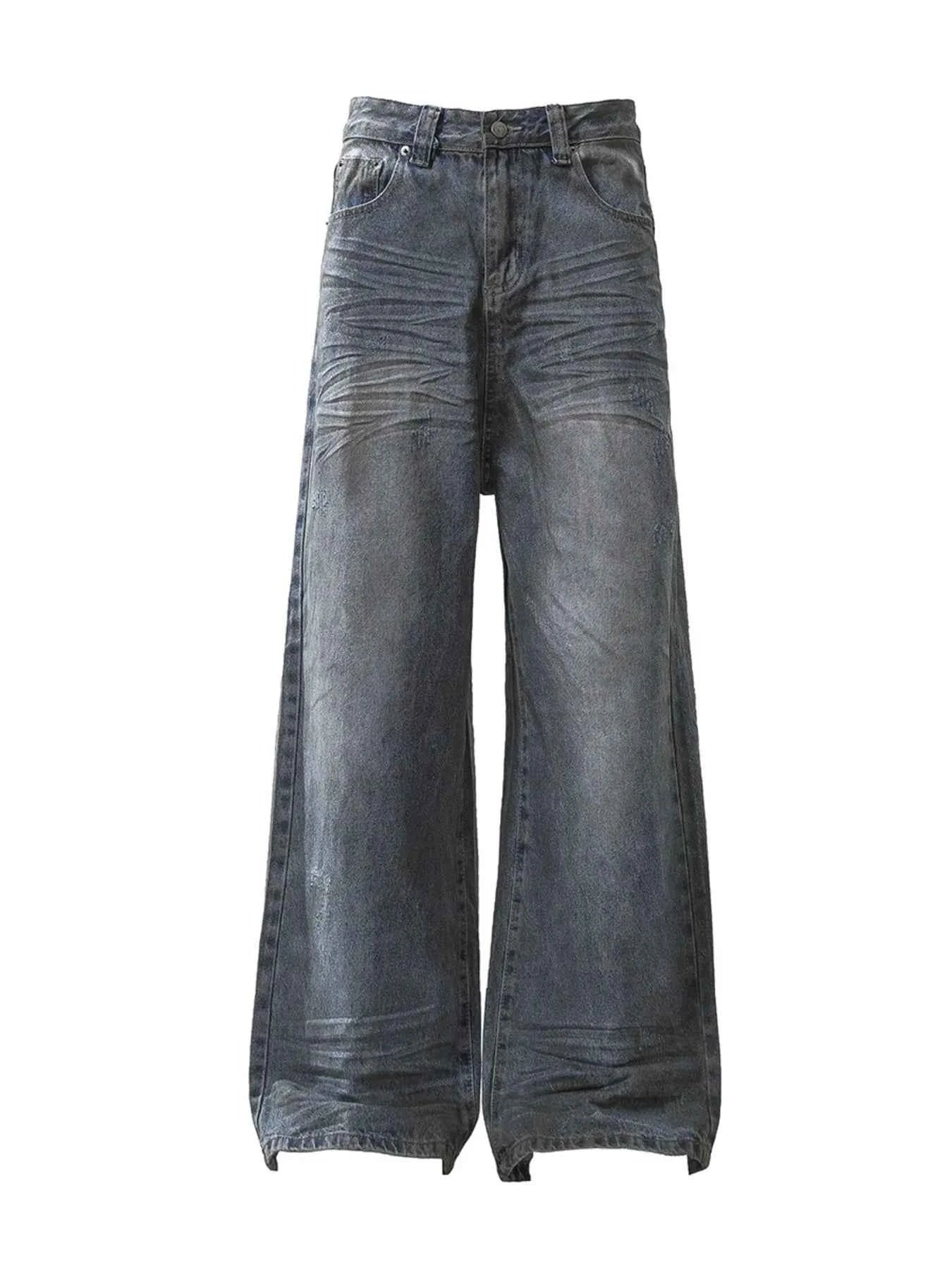 Men's Vintage Wash Wide Leg Jeans