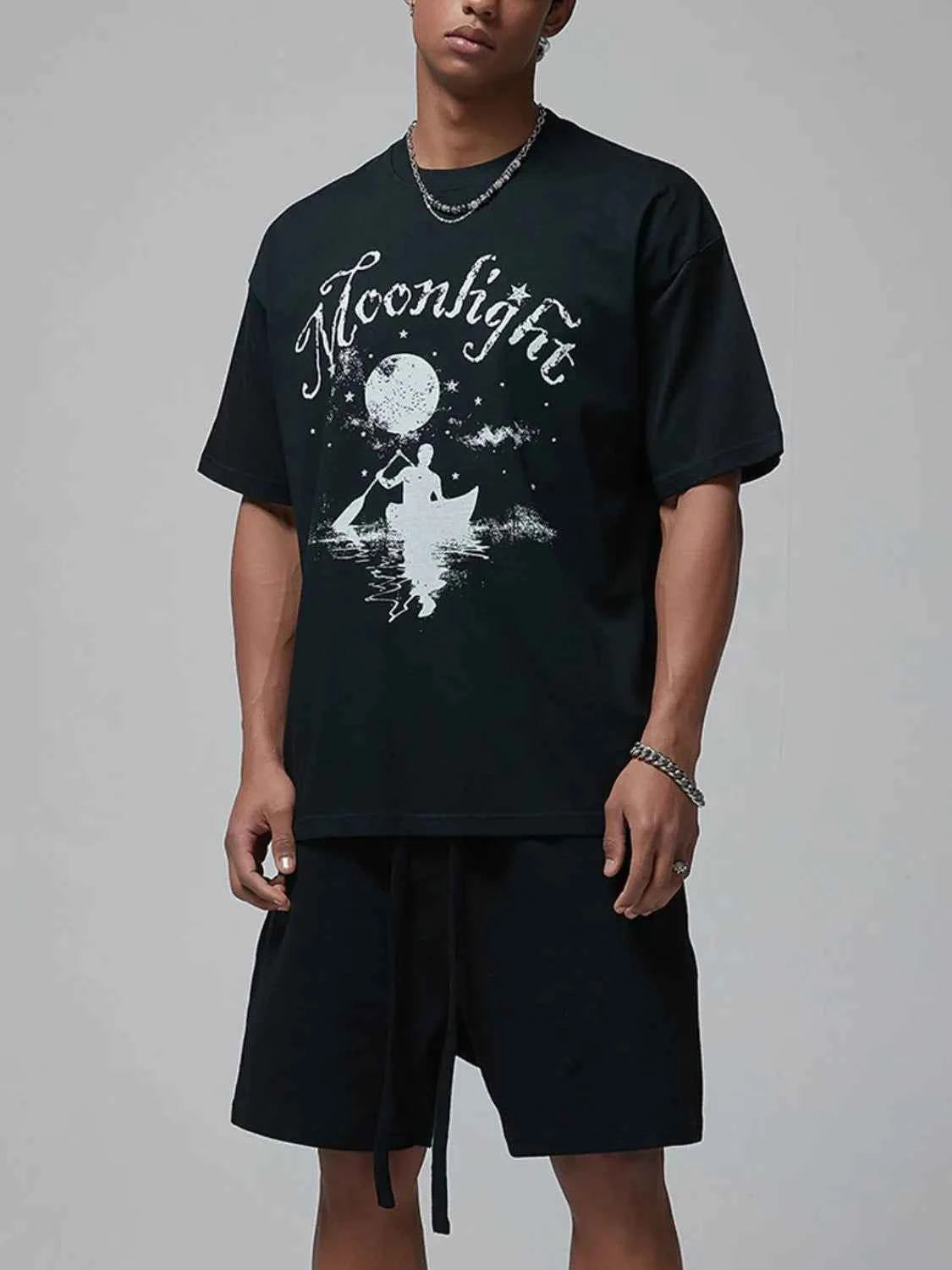 Moonlight Long-Short Sleeve T-Shirt - Damned Threads