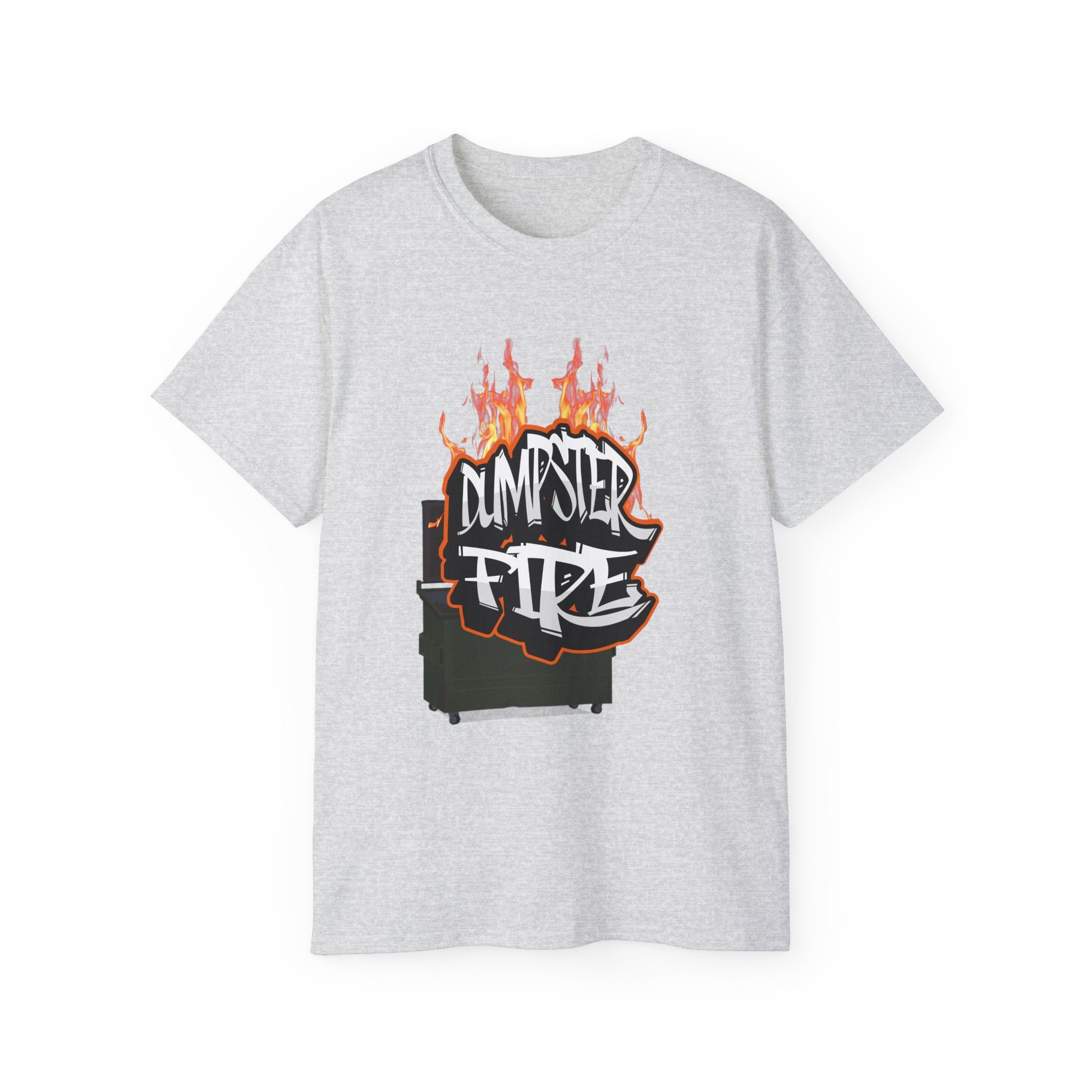 Dumpster Fire - Unisex T-Shirt (Front) - Damned Threads
