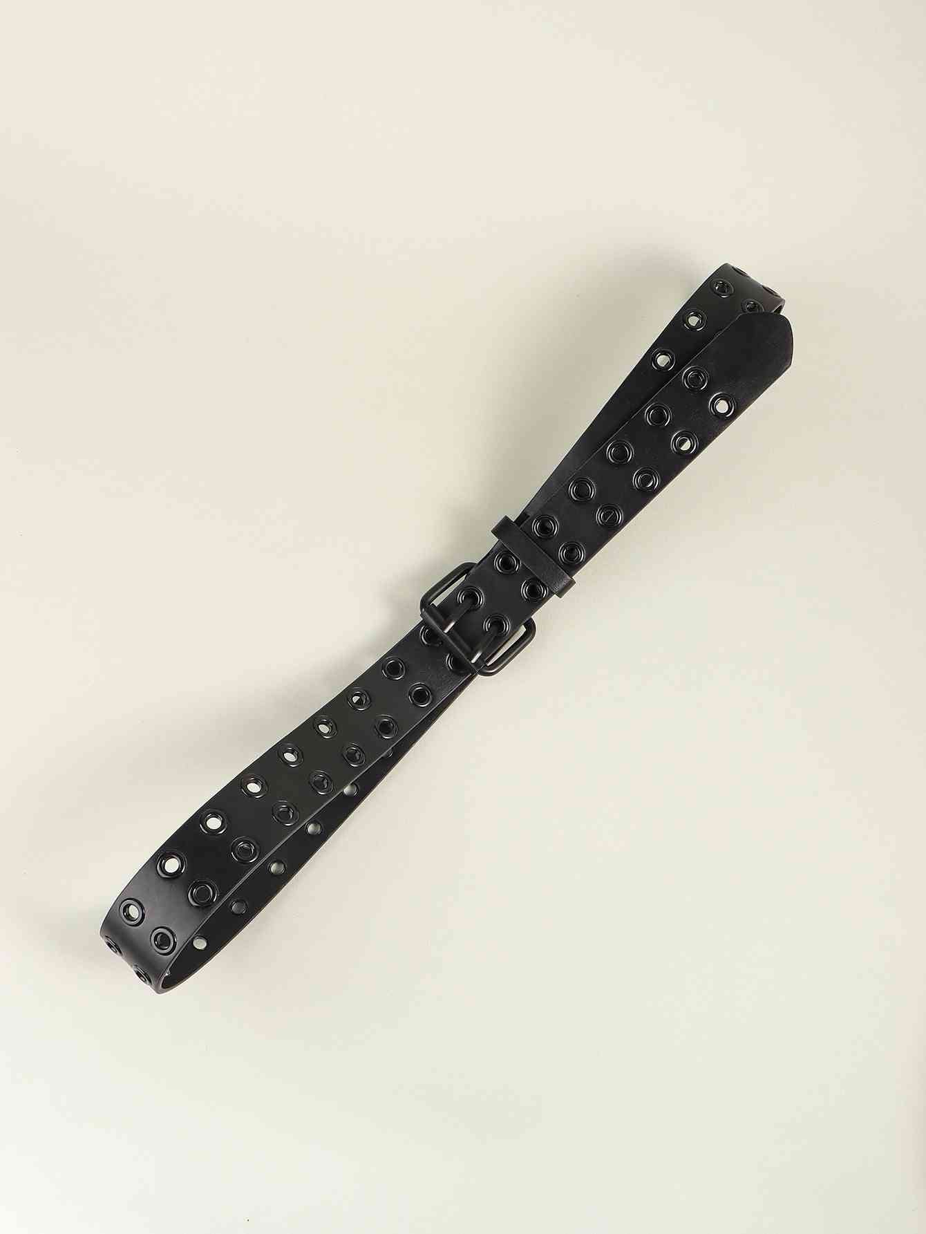 Grommet PU Leather Belt - Damned Threads