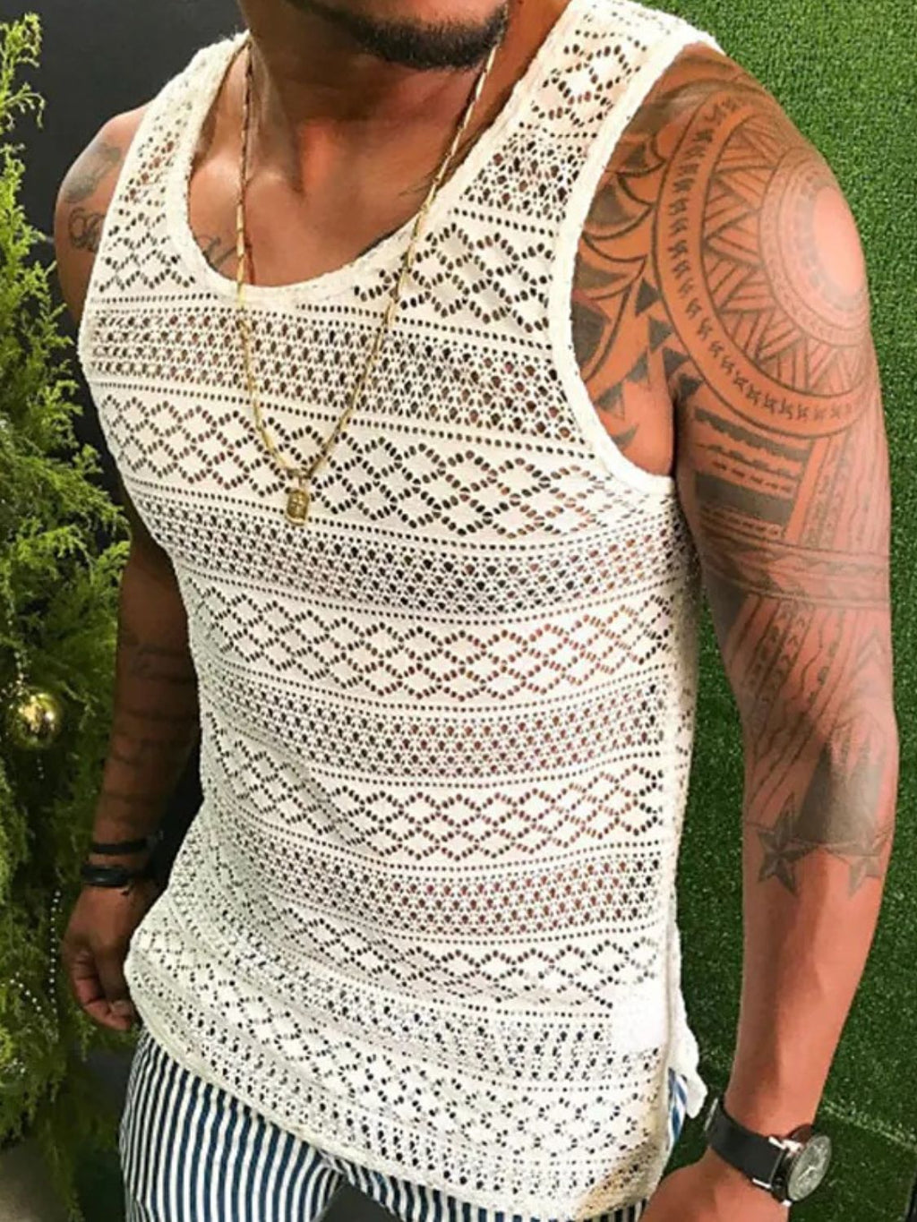 Men's Full Size Round Neck Tank Plus Size - Damned Threads