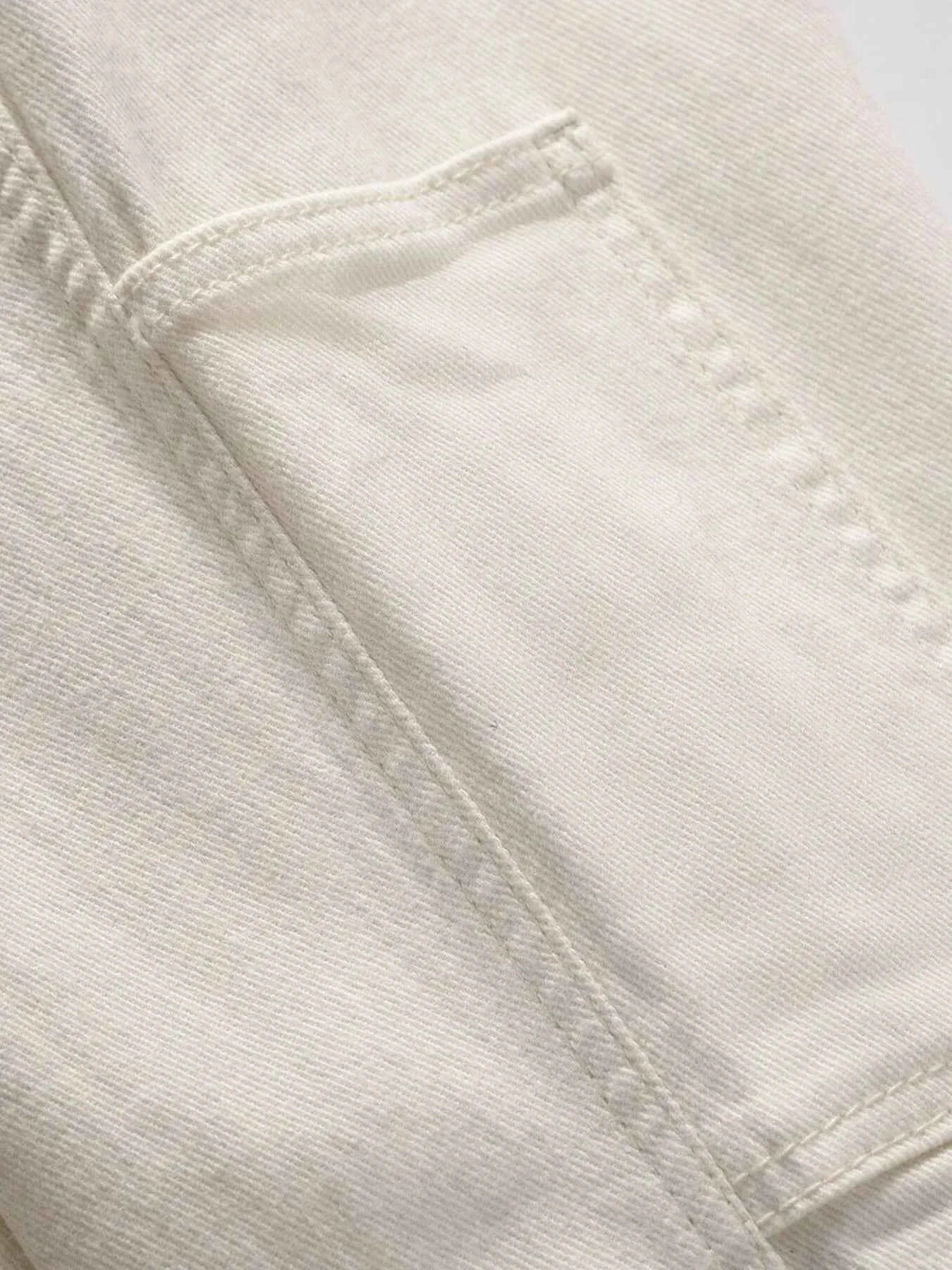 Men's Slim Straight Jeans with Snap Detail