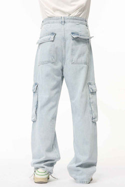 Men's Washed Straight Cargo Jeans - Damned Threads