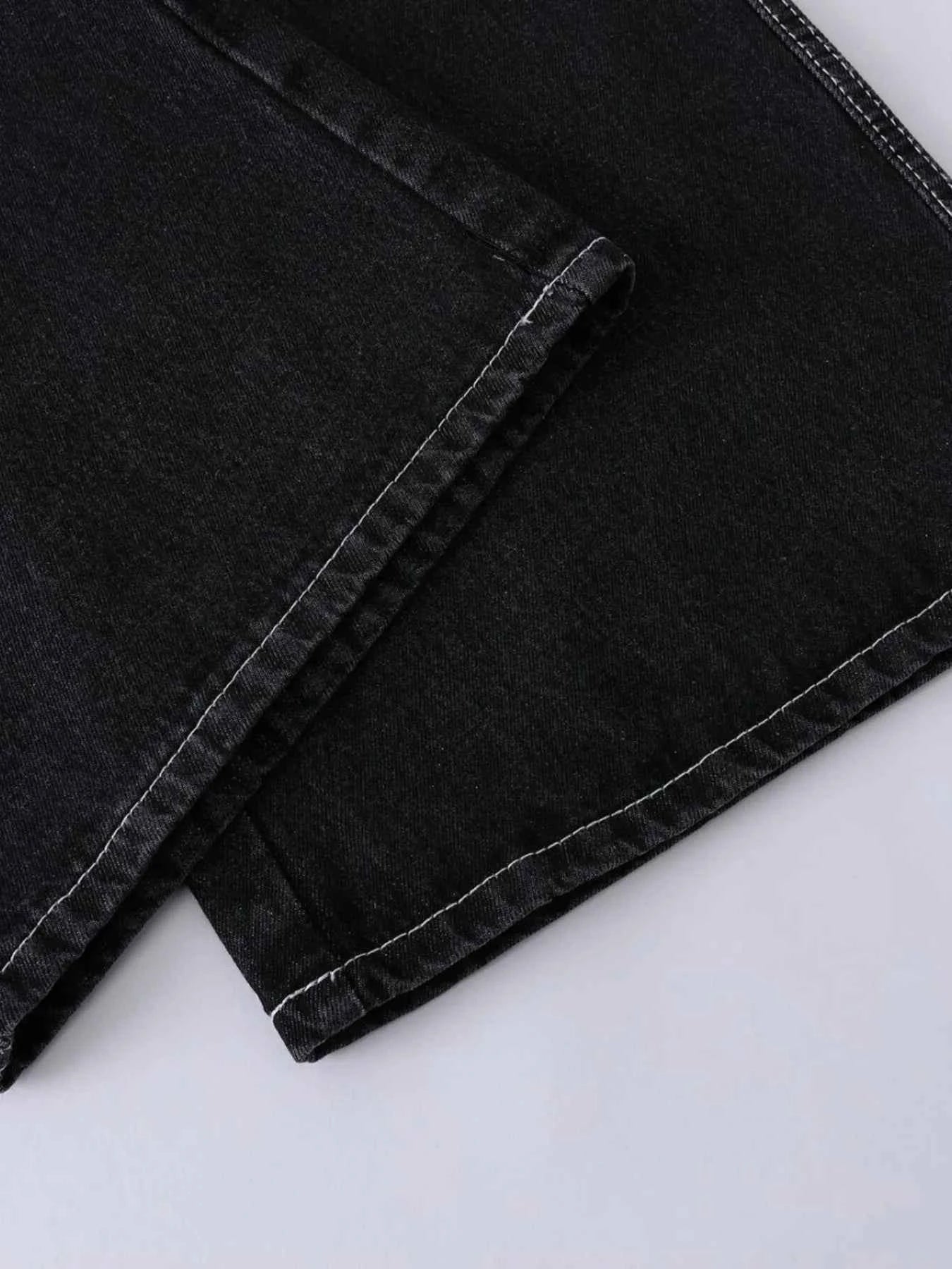 Men's Vintage Washed Wide Leg Denim Jeans