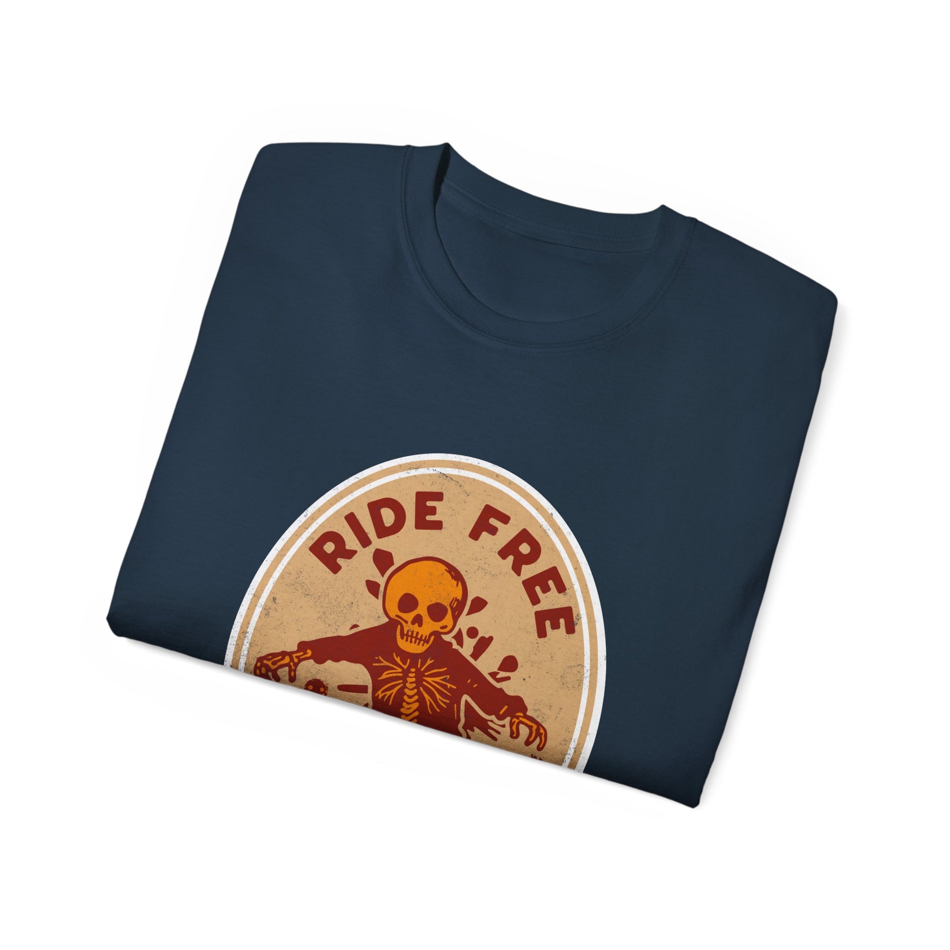 Ride Free - Unisex Cotton Tee (Front) - Damned Threads