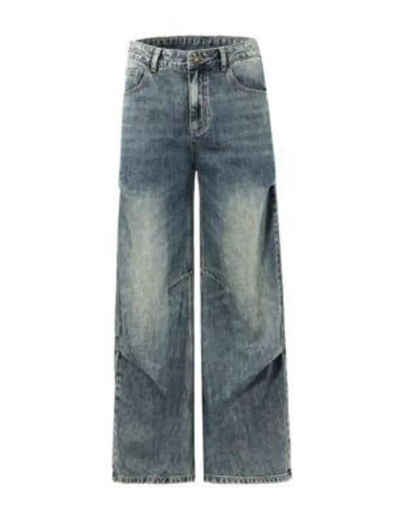 Men's Vintage Wash Wide Leg Jeans